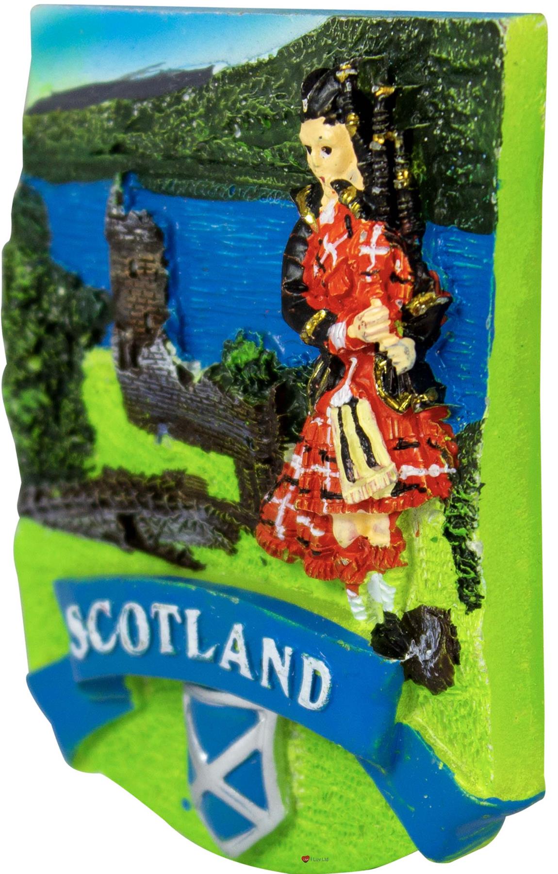 Kühlschrankmagnet Harz schottische Designs Edinburgh Castle, Piper, Highland Cow - Bild 10 von 12