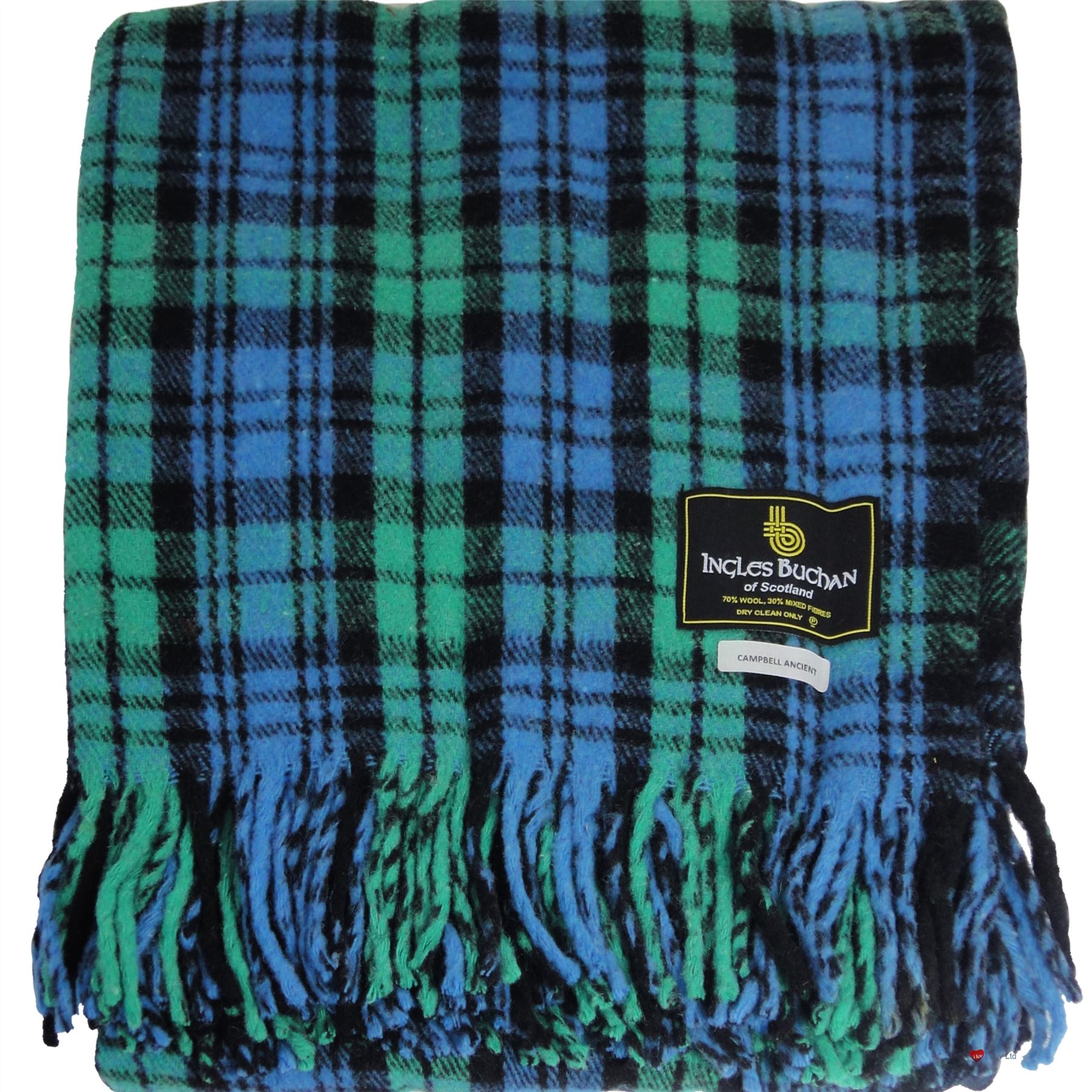 Tartan Blanket Picnic Rug Wool Mix Scottish Buchanan Antique Tartan