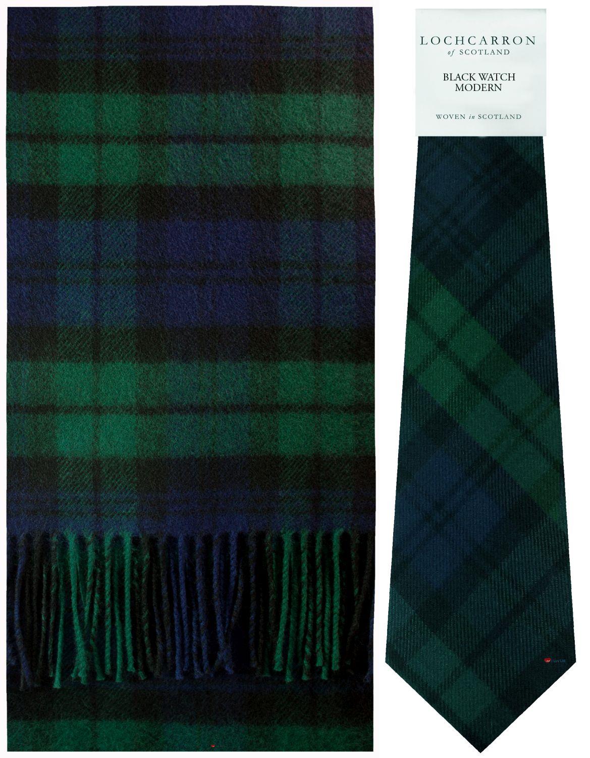 Mens Lambswool Ultra Soft Scottish Tartan Check Winter Scarf and Tartan Tie - Imagen 4 de 50