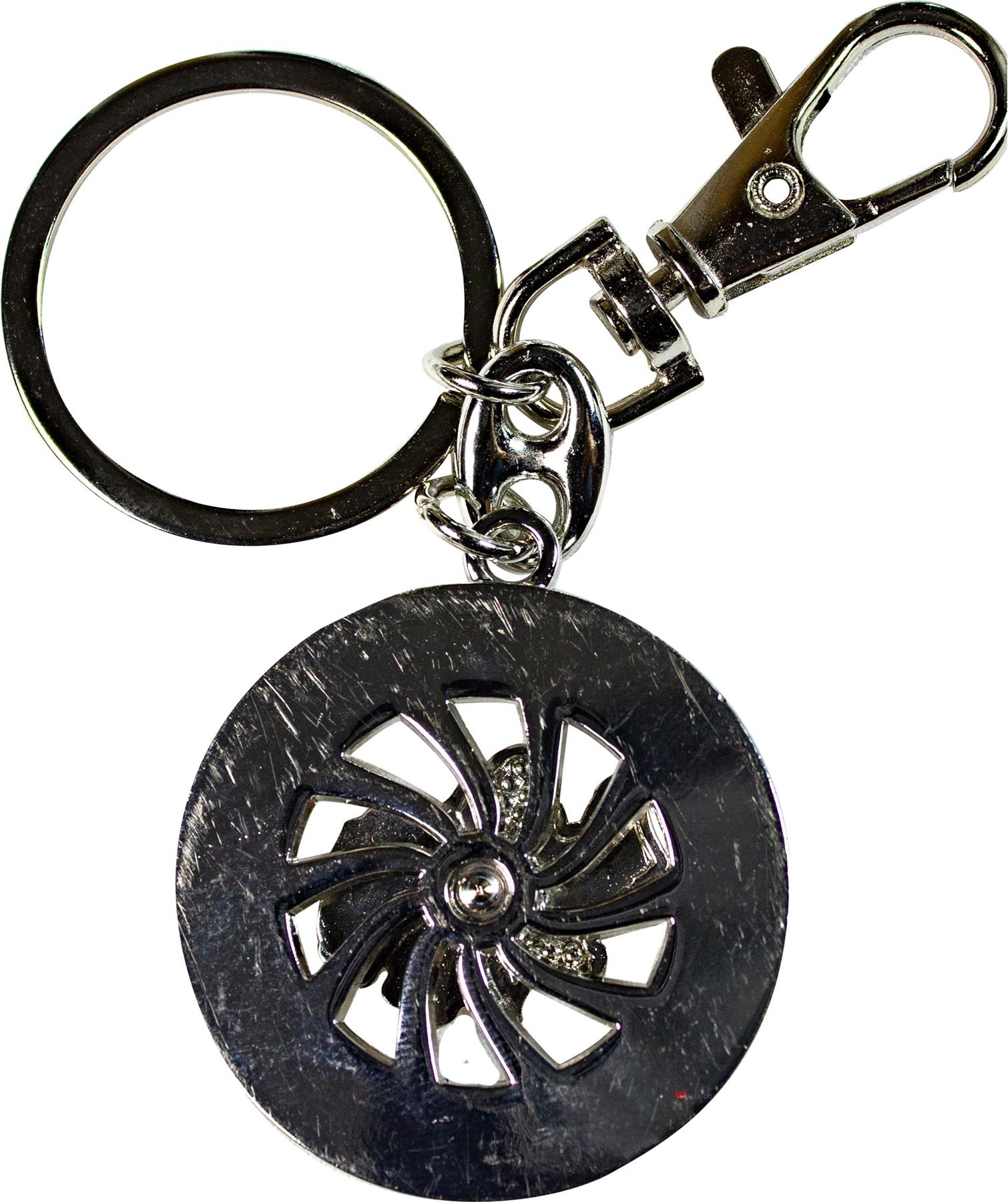 Rotating Keyring Scotland Souvenir with Crystal Thistle Saltire Map Designs - Picture 17 of 25