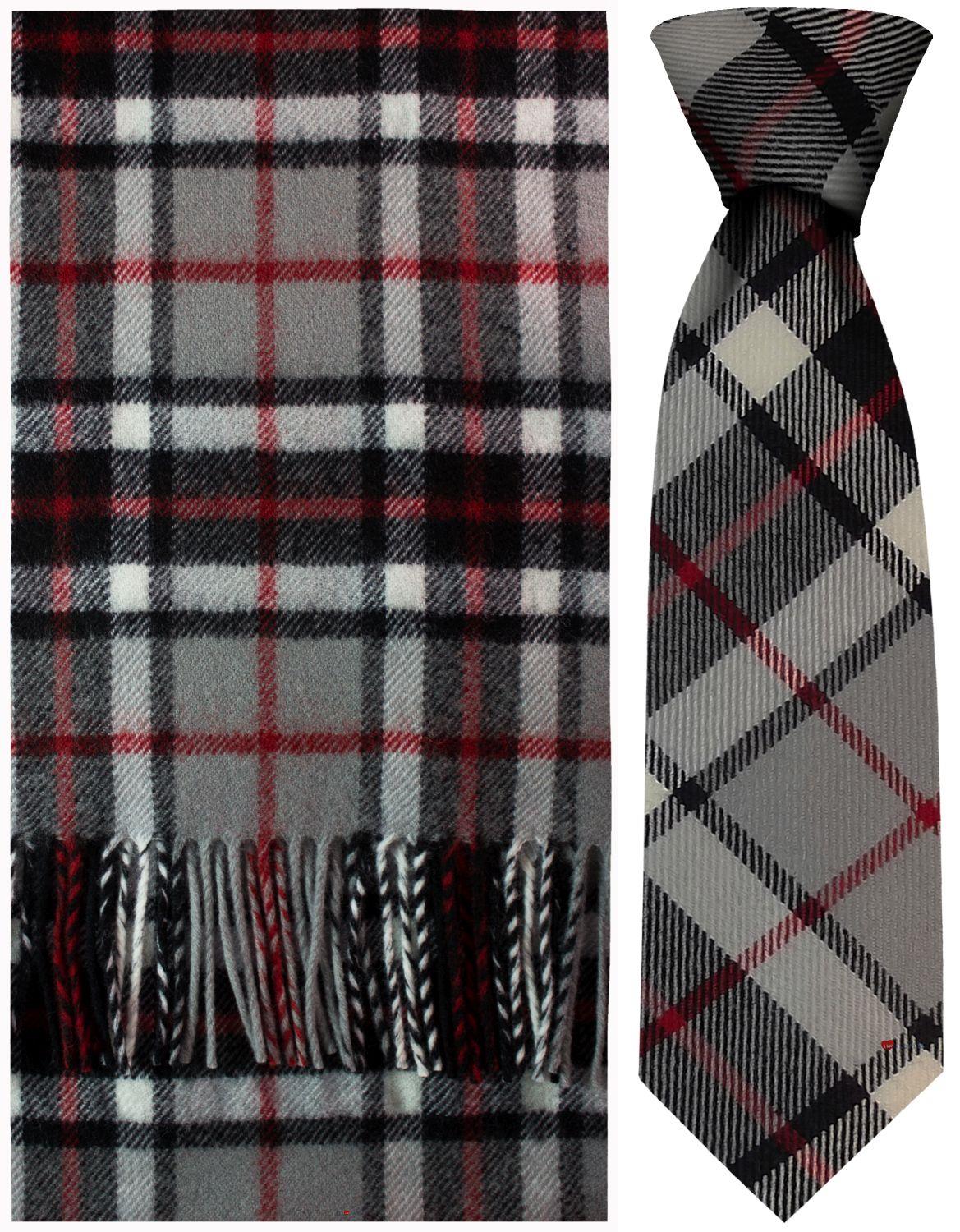 Mens Lambswool Ultra Soft Scottish Tartan Check Winter Scarf and Tartan Tie - Imagen 42 de 50