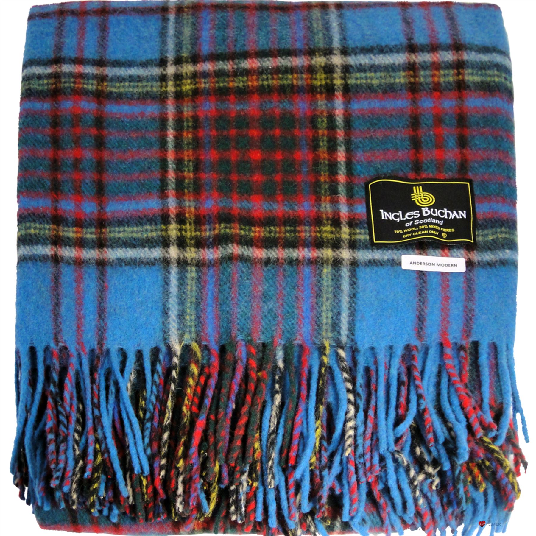 Scottish Tartan Wool Mix Blanket Throw Anderson Modern Travel Knee Wool