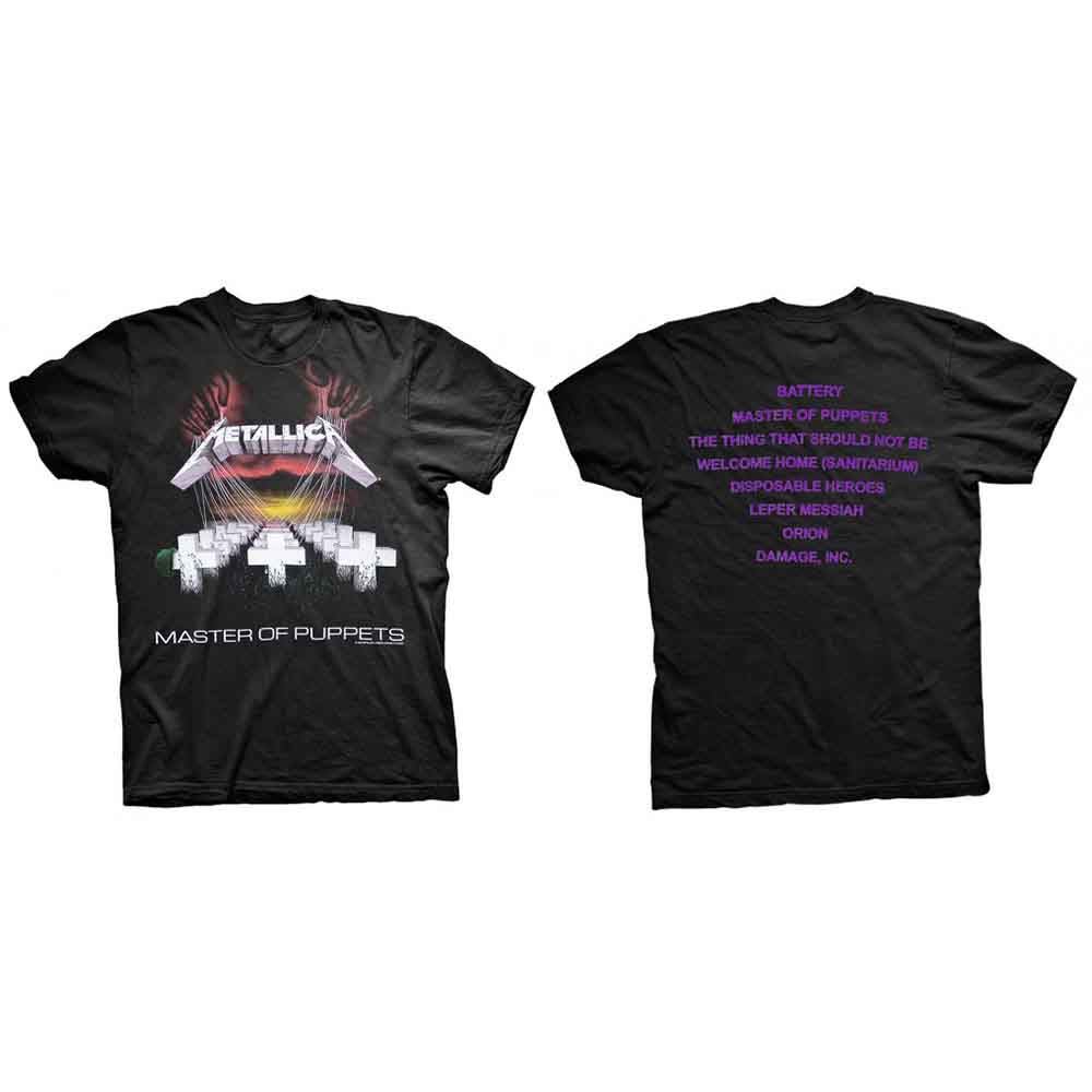 Camiseta unisex Metallica: Master of Puppets (negra) (impresión trasera) - Imagen 5 de 6