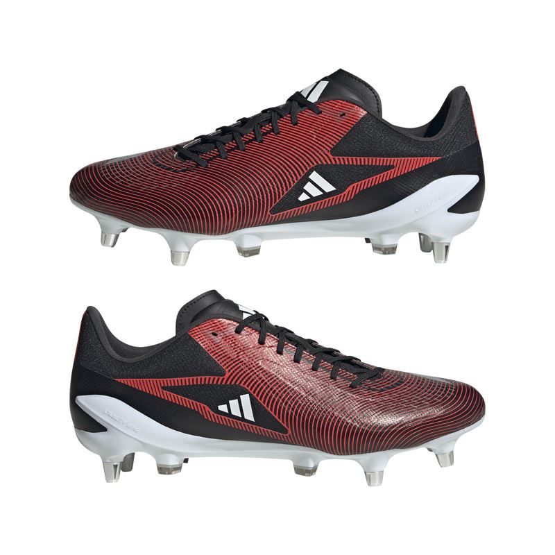 Adidas Adizero RS15 Ultimate SG Rugby Boots Black/Silver/Red - Picture 14 of 32