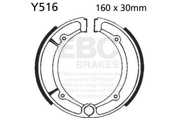 EBC Brakes, Brake shoe - Y516