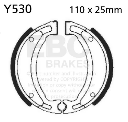 EBC Brake Shoes Y530 Rear - Fits YAMAHA XC 125E E Vity 4P72 2008-2013