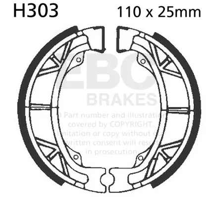 EBC Brakes, Brake shoe - H303