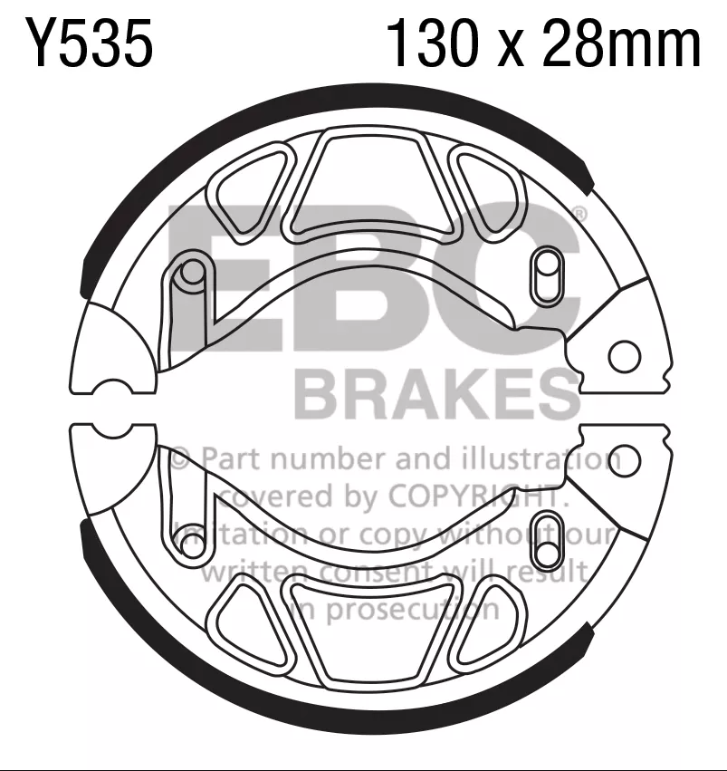 EBC Brakes, Brake shoe - Y535
