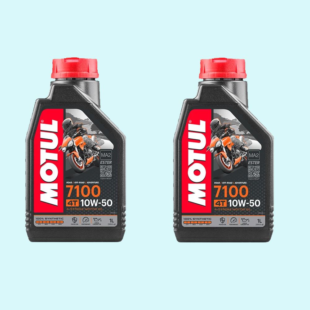 Motul 7100 4T 10W-50 10w50 Motorcycle Engine Oil Fully Synthetic 1L bottles x2
