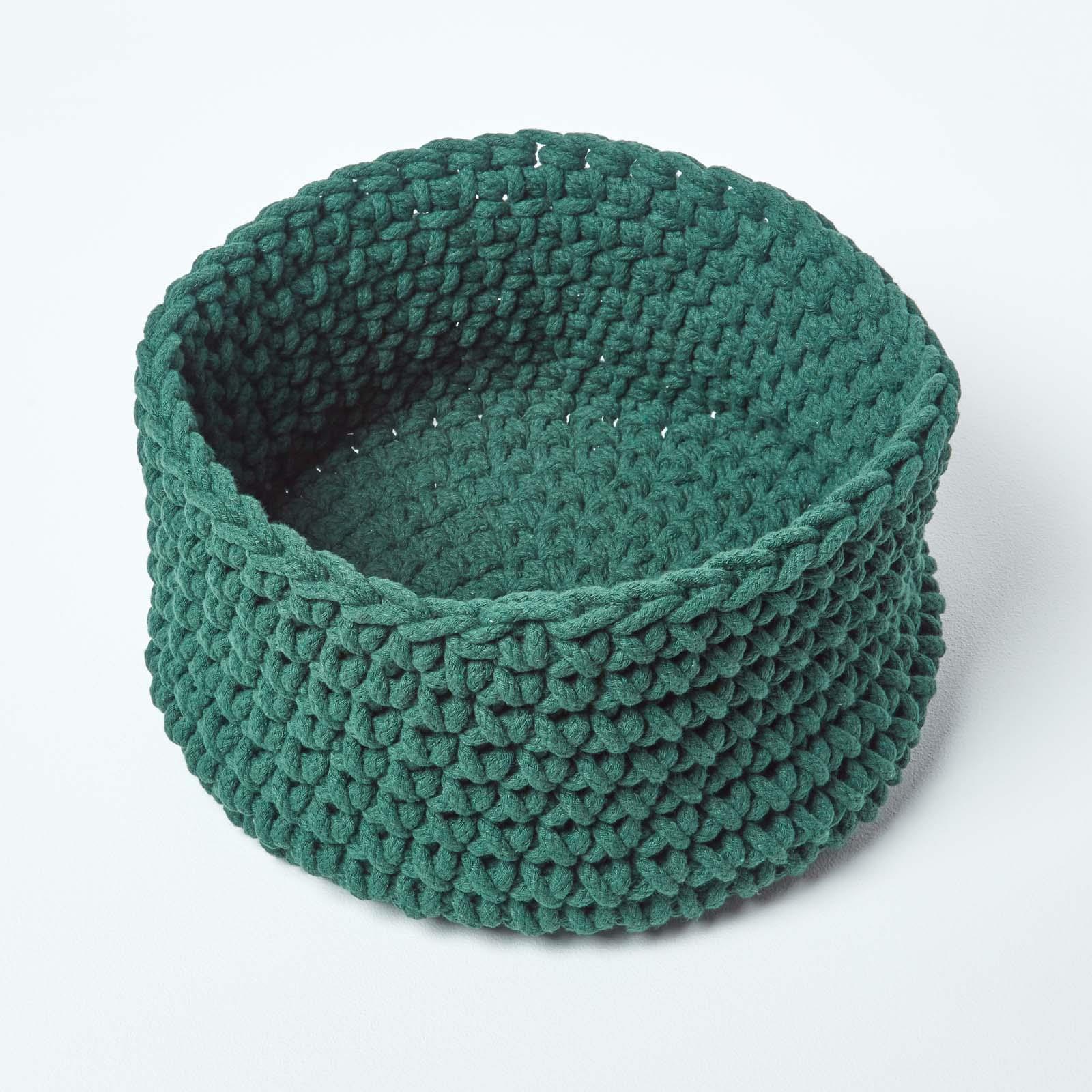 100% Cotton Round Knitted Storage Basket Books & Cloths Storage Handmade Basket - Picture 42 of 135