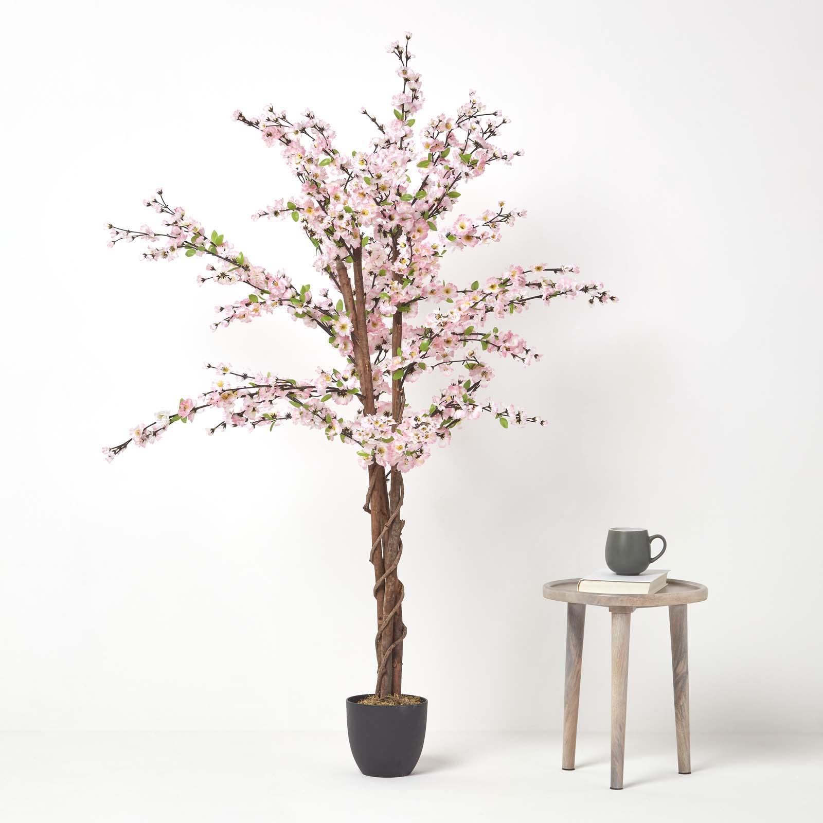 Artificial Blossom Tree Cerise Pink, Pink and Cream Silk Flowers eBay