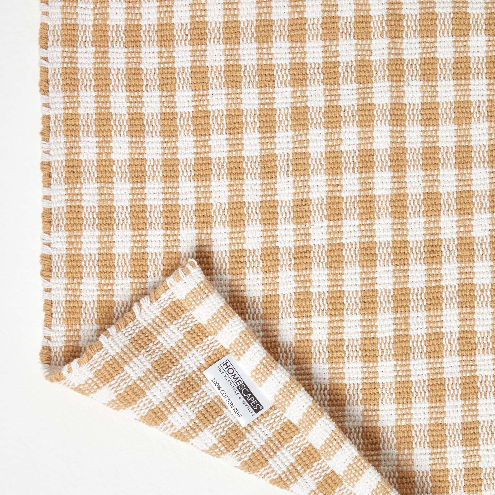 Cotton Gingham Rugs Pink Blue Beige Green Orange Carpet Kids Bath Mats - Picture 8 of 43