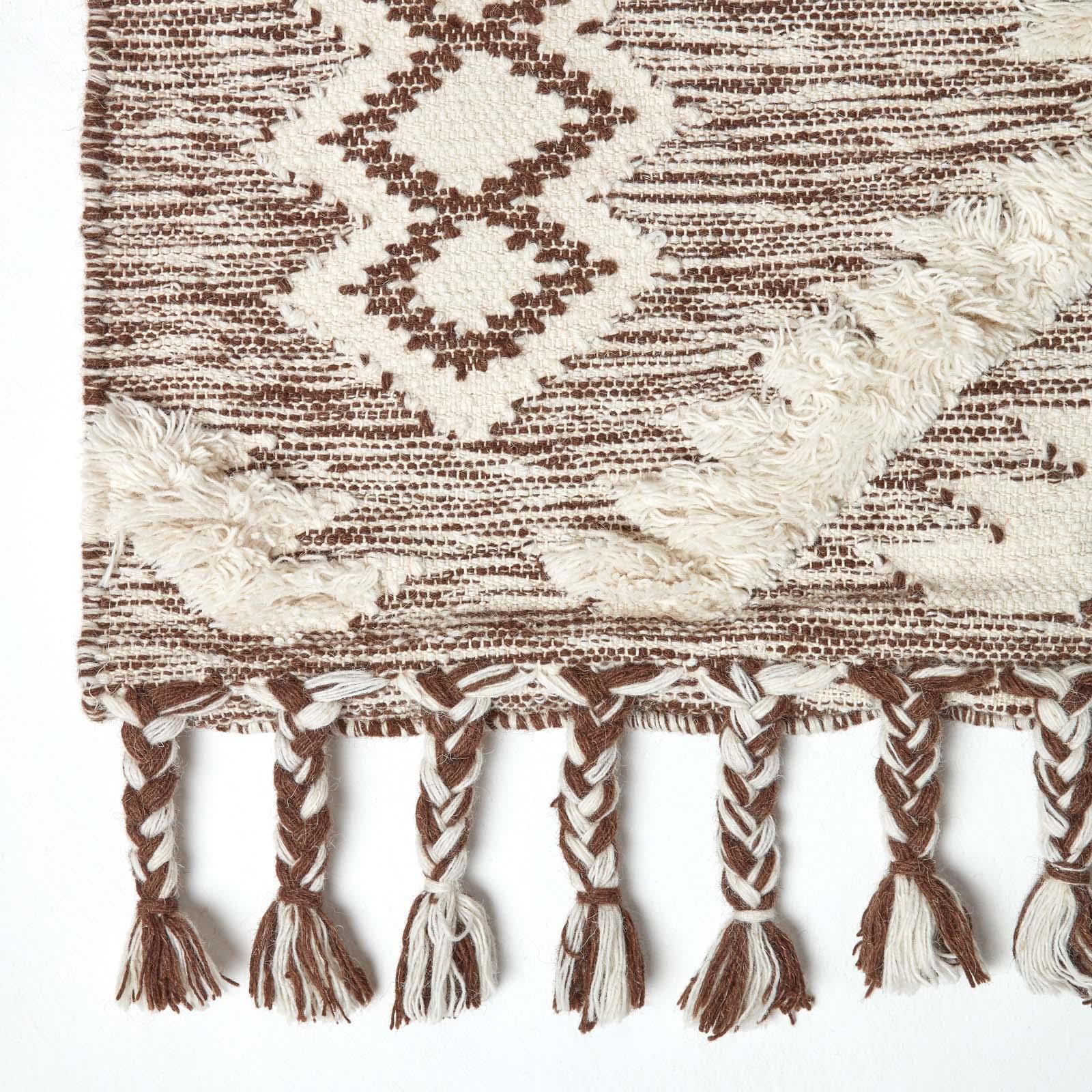 Handmade Cotton & Wool Kilim Rugs Runner Multi Coloured Geometric Diamond Carpet - Picture 55 of 64
