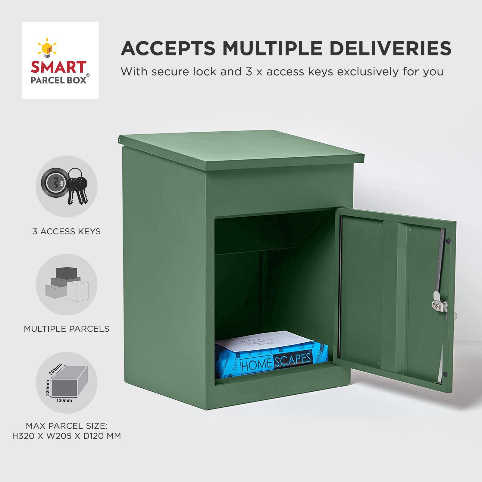 Medium Parcel Delivery Drop Box Lockable Home Storage Letter Post Box - Picture 42 of 64