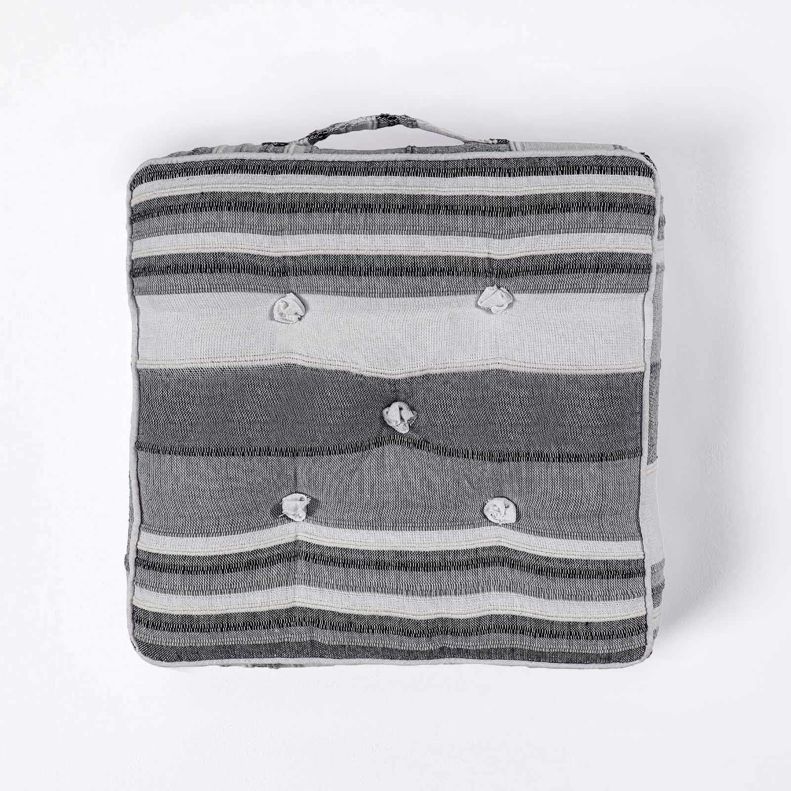 Morocco Striped Floor Cushion Outdoor Garden Dining Booster Seat Pads Square - Picture 22 of 49
