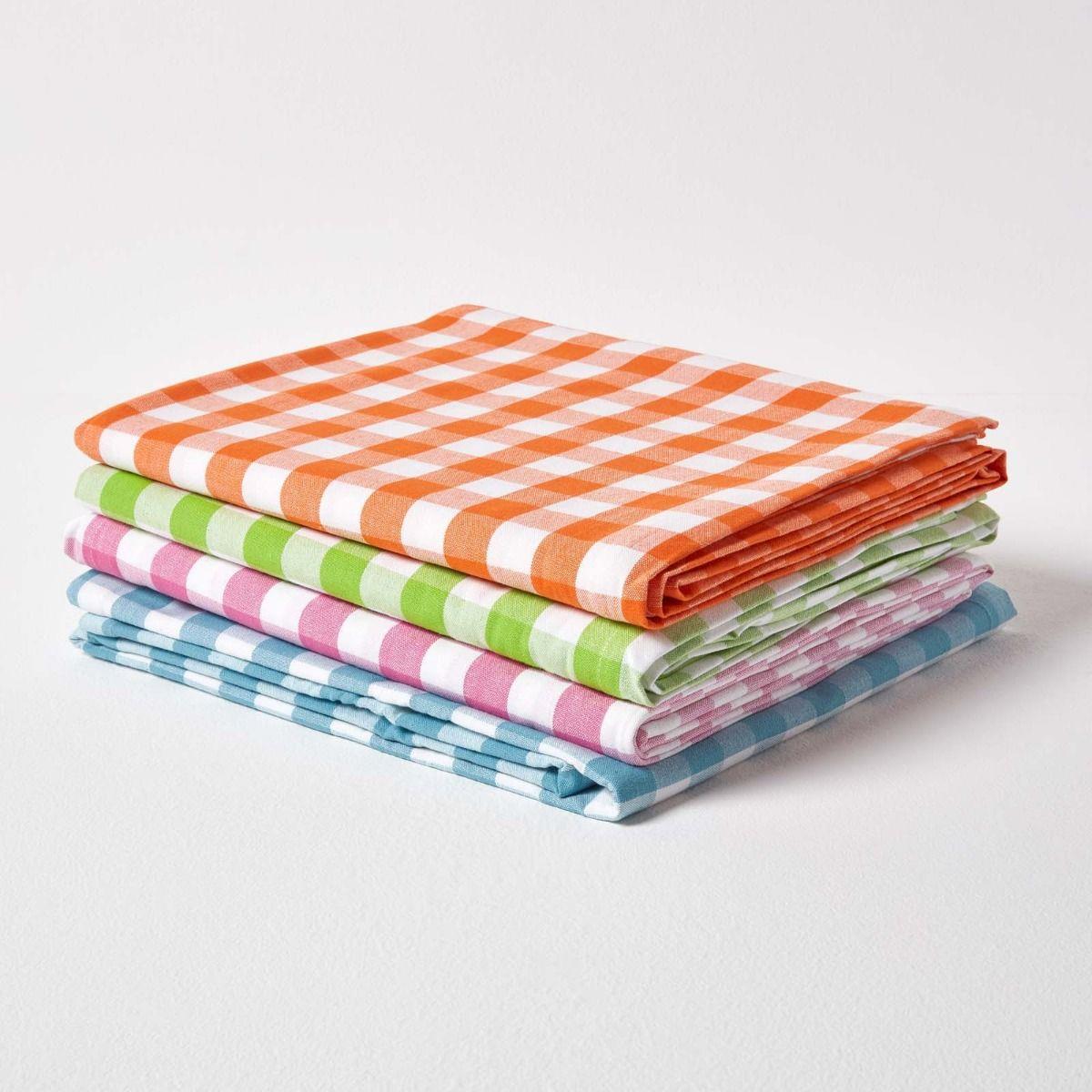 Block Check Tablecloth 100% Cotton Matching With Placemats, Napkins and Seat Pad - Picture 25 of 25