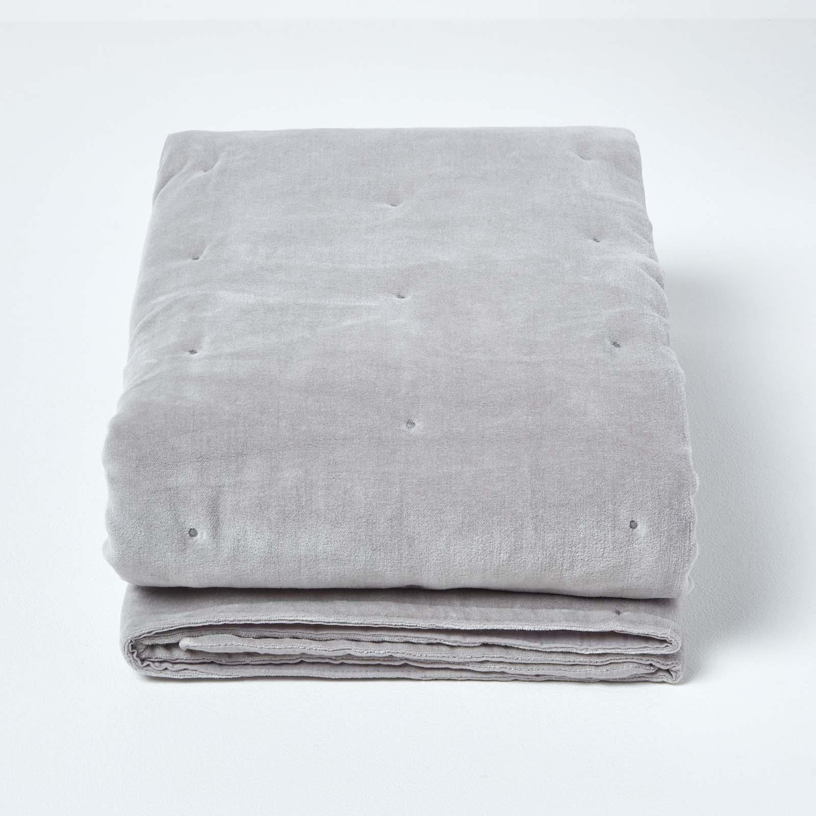 Luxurious Super Soft Cotton Velvet Woven Washable Quilted Sofa or Bed Throw - Picture 31 of 57