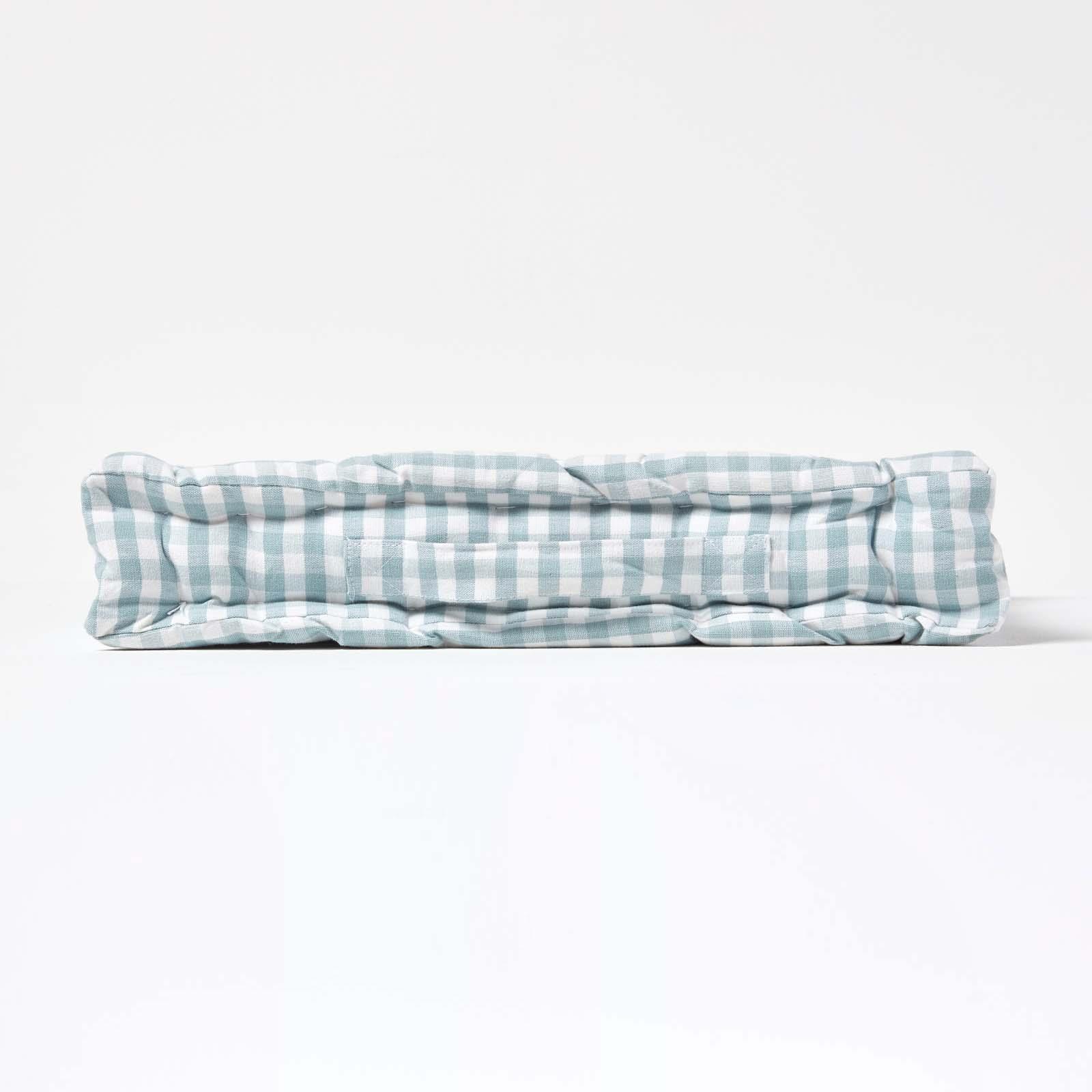 Gingham Check Large Floor Cushions Outdoor Garden Dining Booster Seat Pads eBay