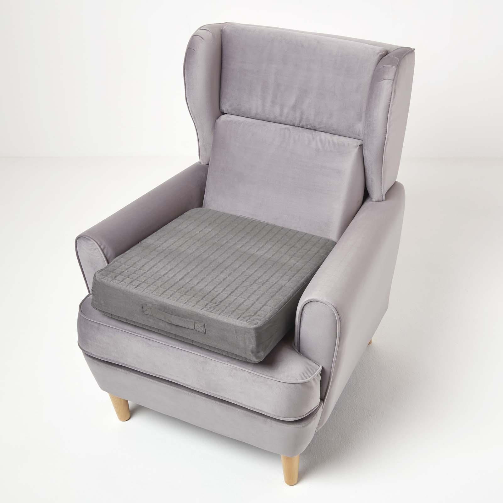 Quilted Armchair Booster Cushion with Removable Cover Firm Orthopaedic Foam - Picture 36 of 43