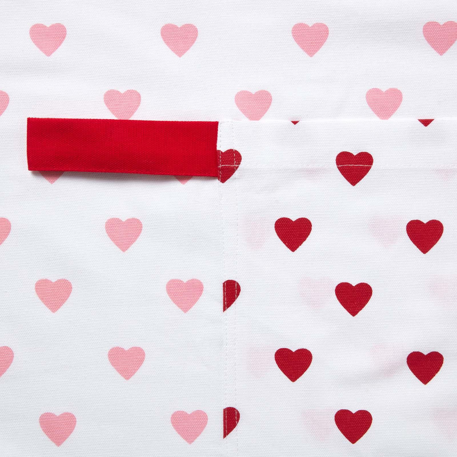 Cotton Pink And Red Hearts Kitchen Double Oven Gloves Apron Towel Pot Holder - Picture 3 of 22