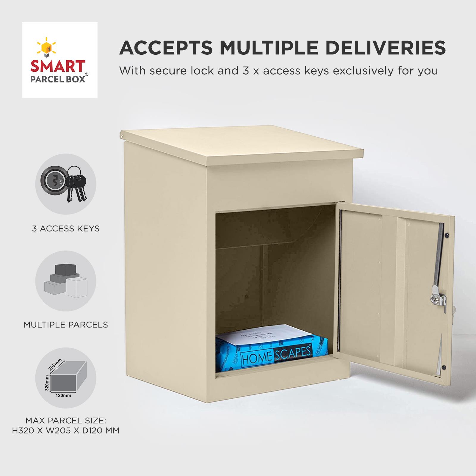 Medium Parcel Delivery Drop Box Lockable Home Storage Letter Post Box - Picture 24 of 64