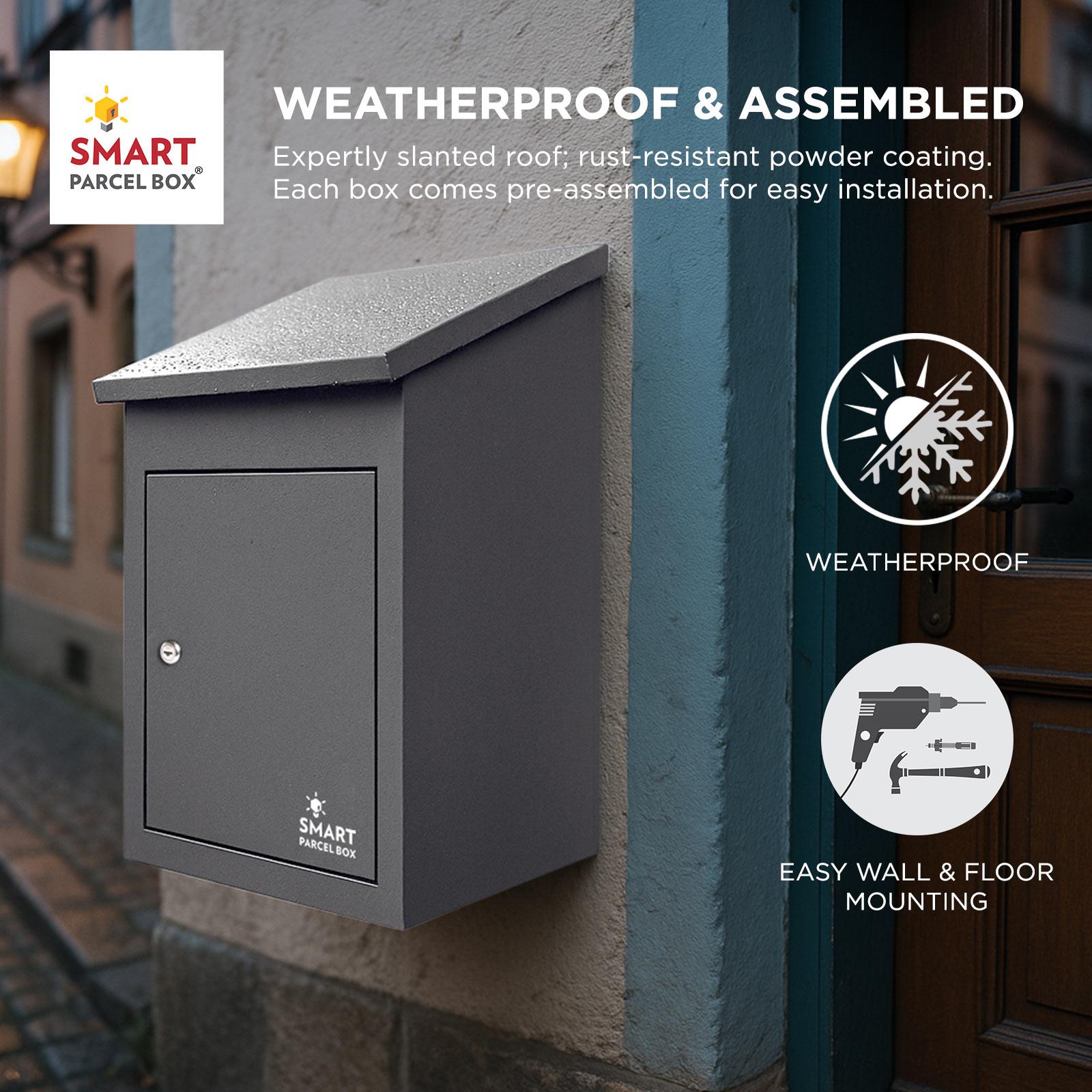 Medium Parcel Delivery Drop Box Lockable Home Storage Letter Post Box - Picture 32 of 64