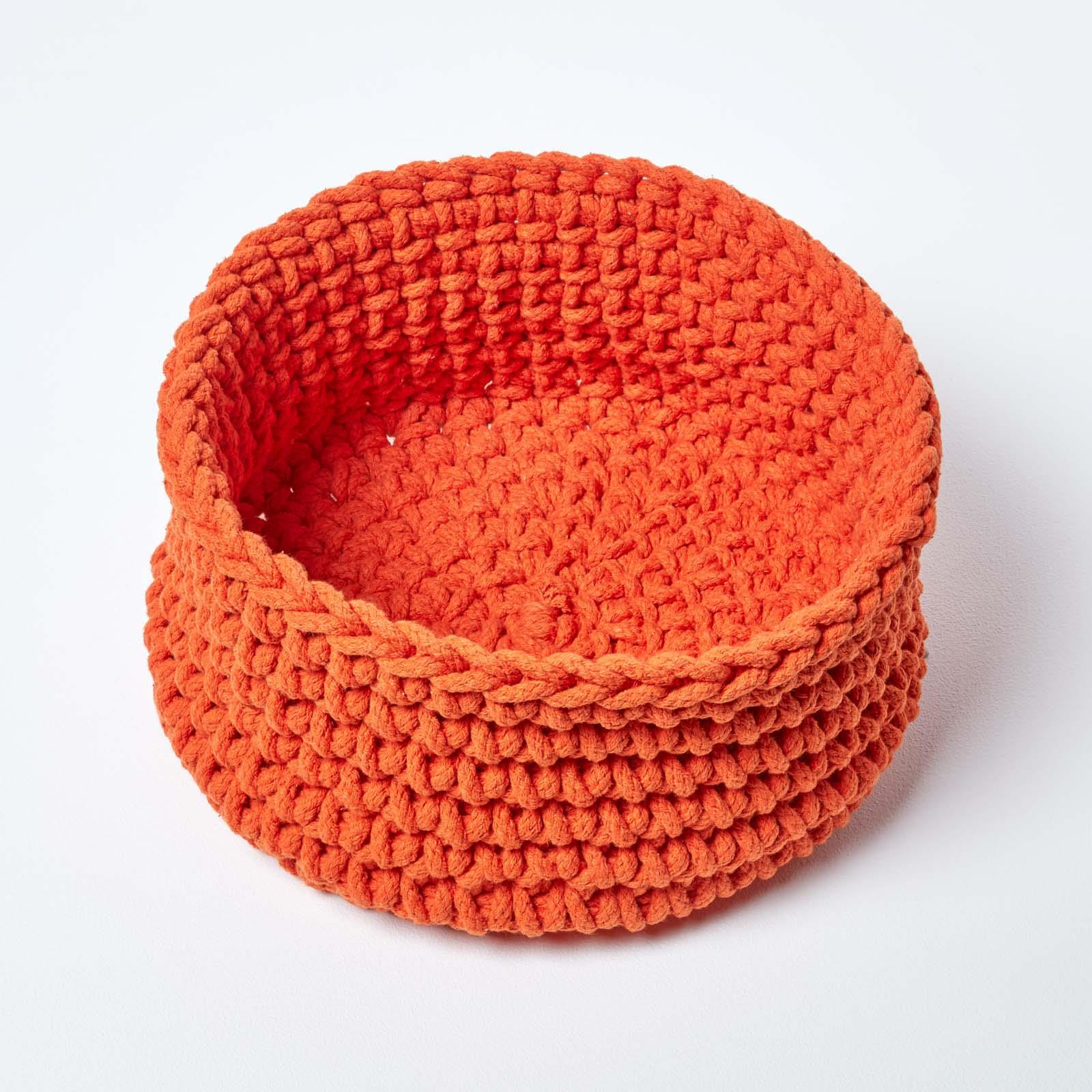 100% Cotton Round Knitted Storage Basket Books & Cloths Storage Handmade Basket - Picture 89 of 135