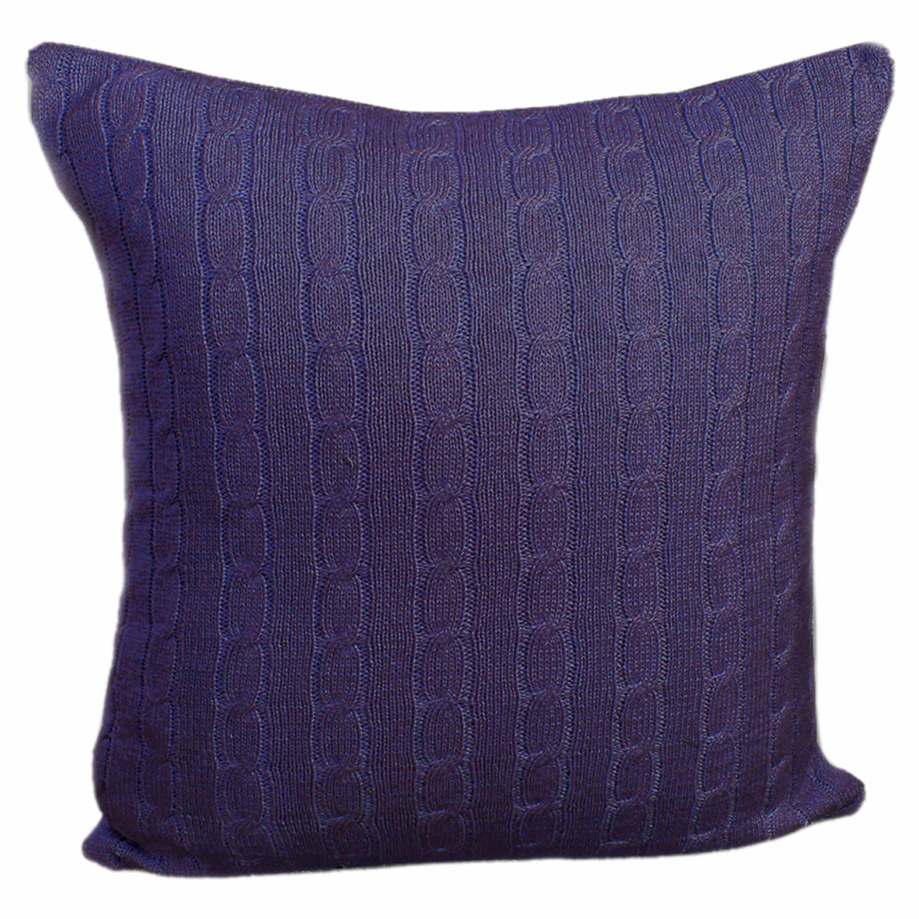 Cotton Cable Knit Cushion Cover Duck Egg Blue,Grey,Green,Pink,Navy Blue
