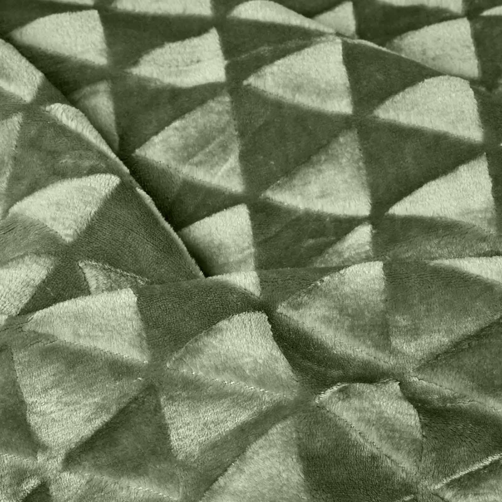 Velvet Throw Over Sofa Bedspread Geometric Triangle Soft Bed Protector Cover - Picture 72 of 74
