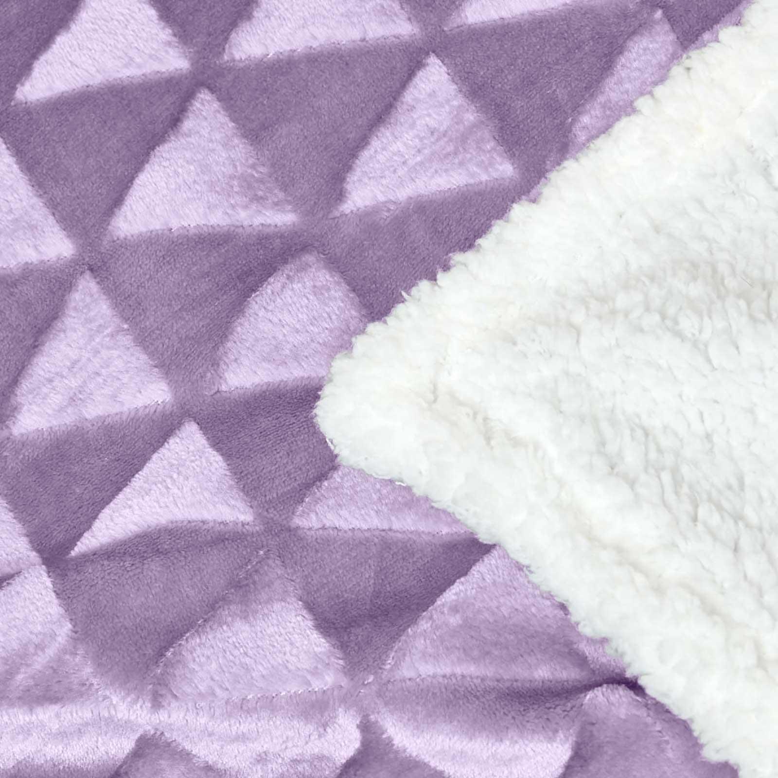 Velvet Throw Over Sofa Bedspread Geometric Triangle Soft Bed Protector Cover - Picture 67 of 74