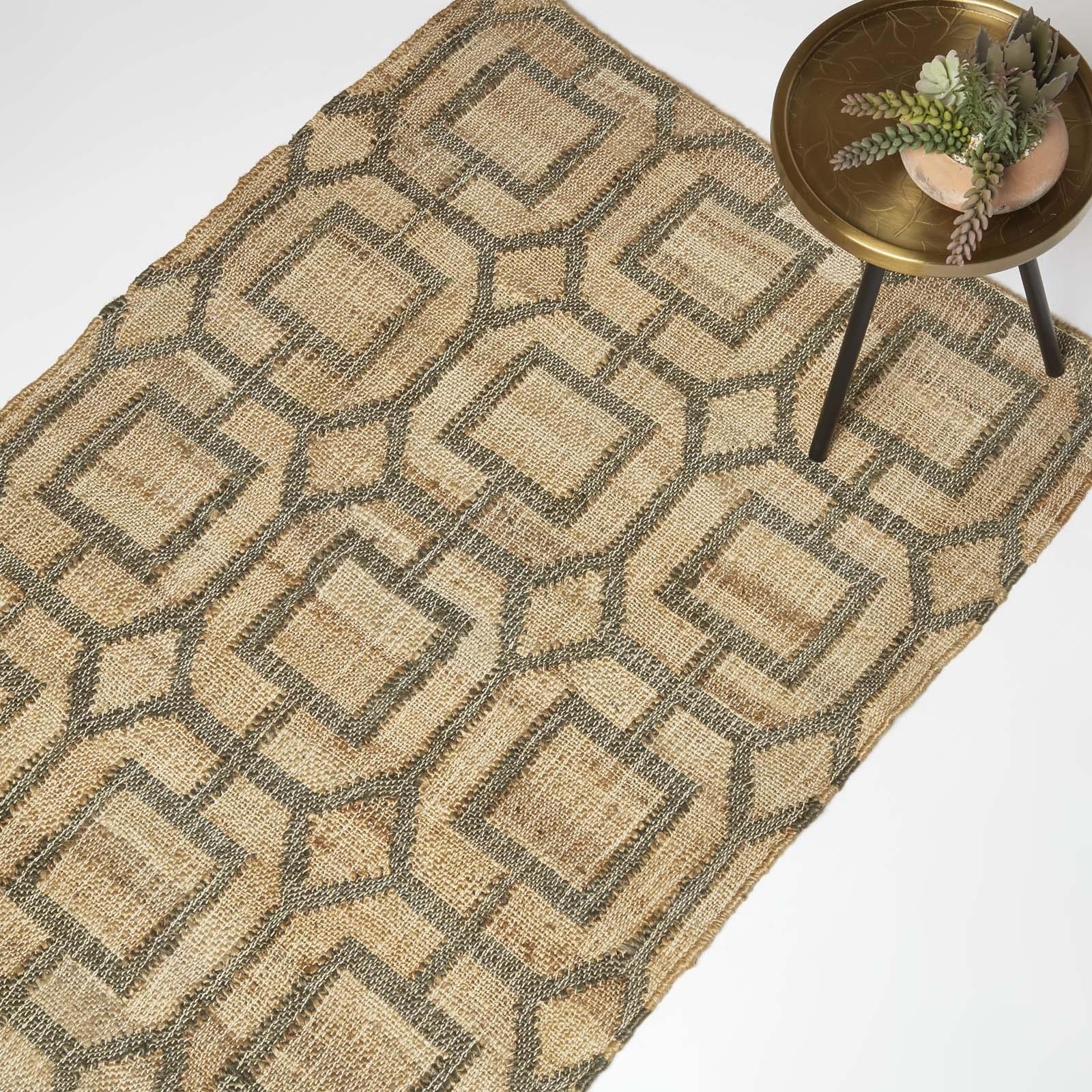 Hand Woven Multi Coloured Rugs and Hall Runners in Decorative Geometric Pattern - Picture 15 of 51