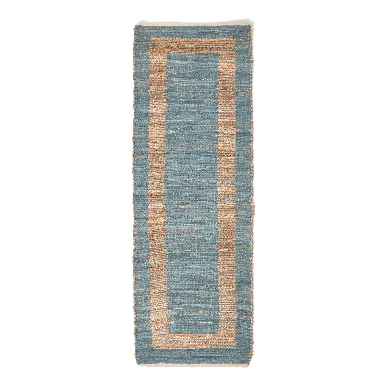 Handwoven Geometric & Checked Pattern Contemorary Style Cotton Hallway Runner - Picture 28 of 36