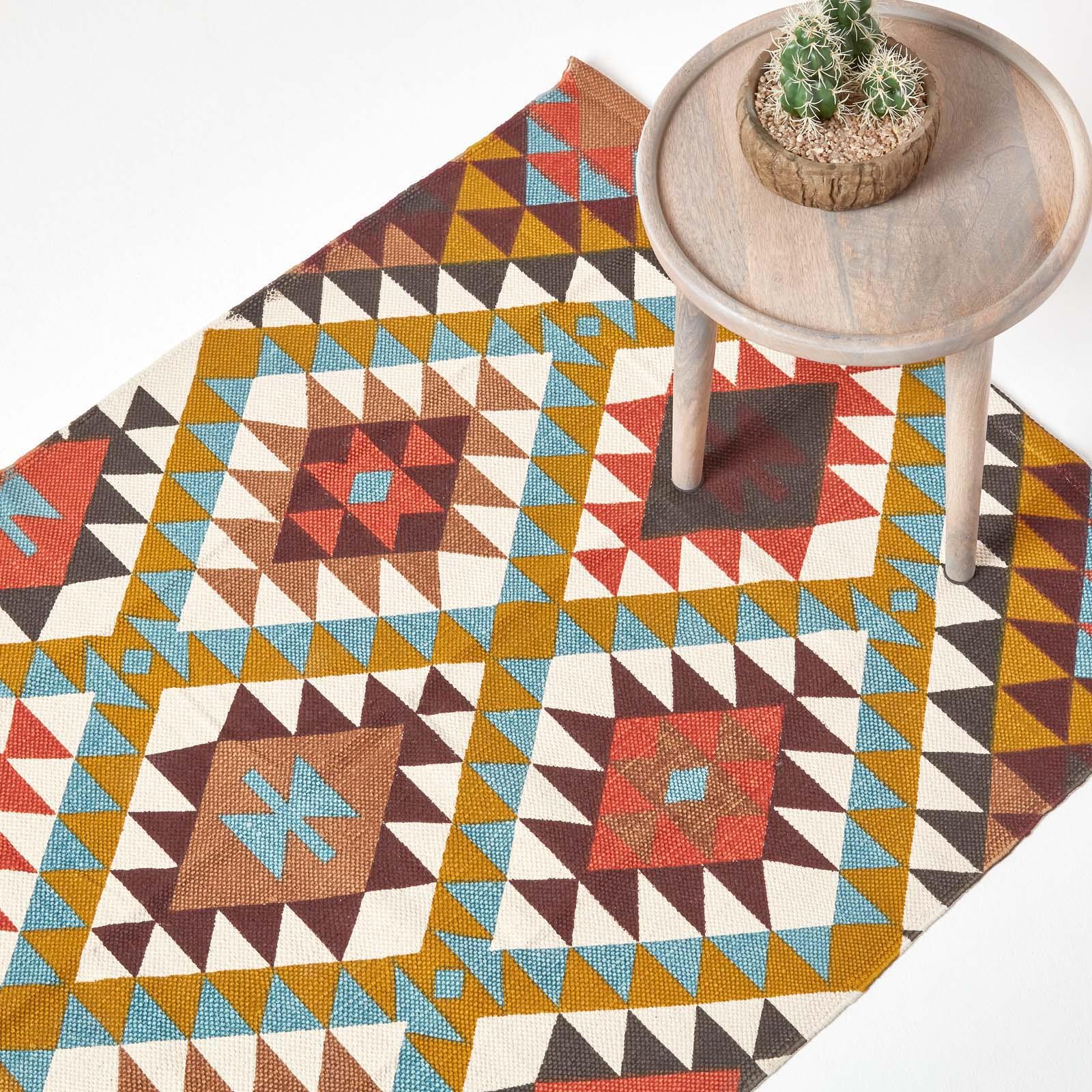New Small and Extra Large Modern Soft Multi Coloured Geometric Printed Rugs - Picture 30 of 56
