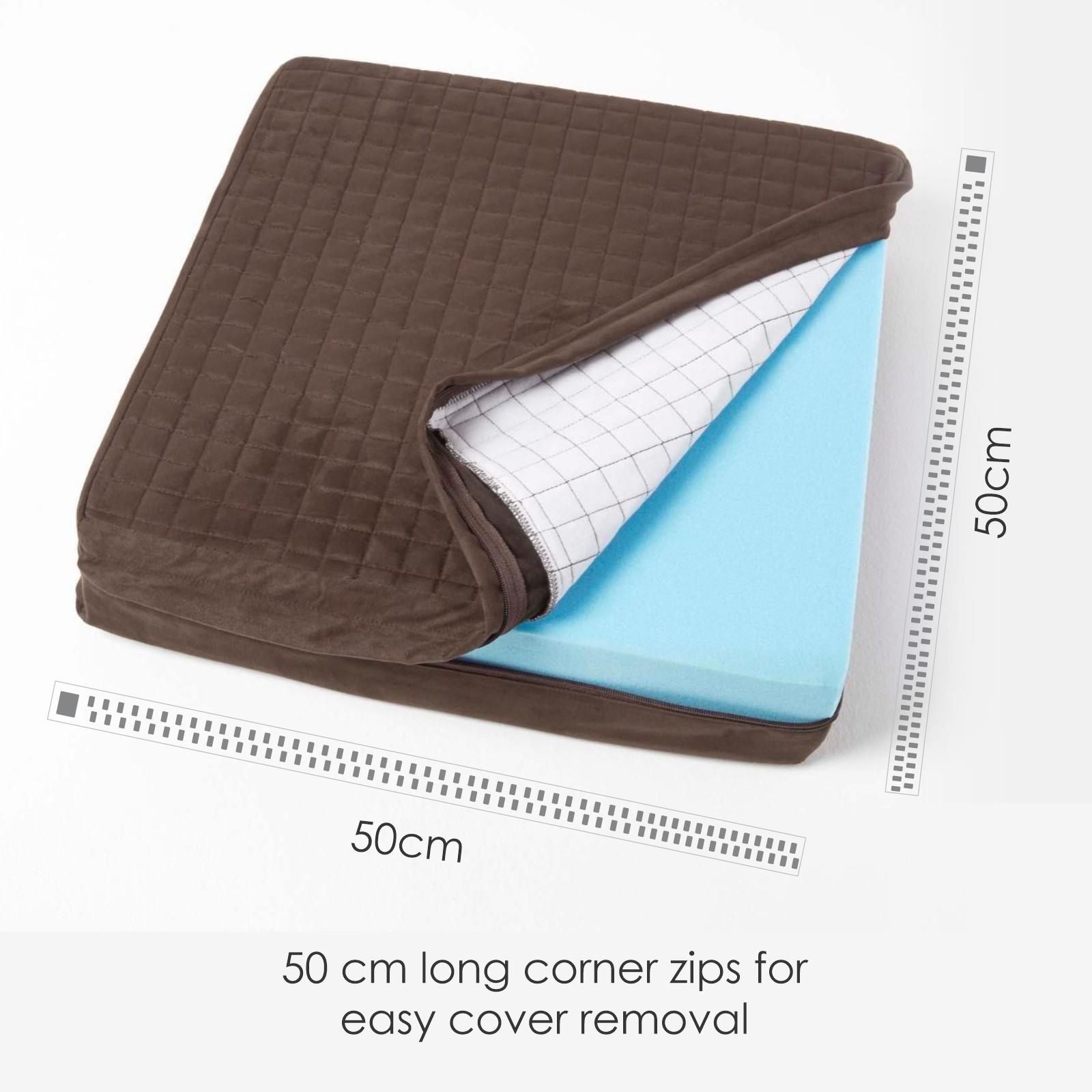 Quilted Armchair Booster Cushion with Removable Cover Firm Orthopaedic Foam - Picture 39 of 43