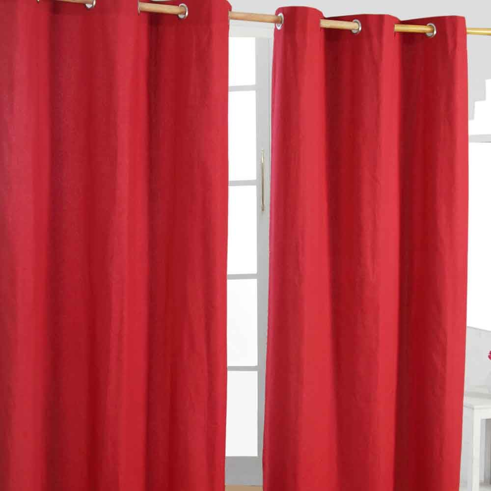 Plain Dyed Heavy Cotton Curtain Eyelet Ready Made Ring Top White, Blue, Grey - Picture 76 of 83
