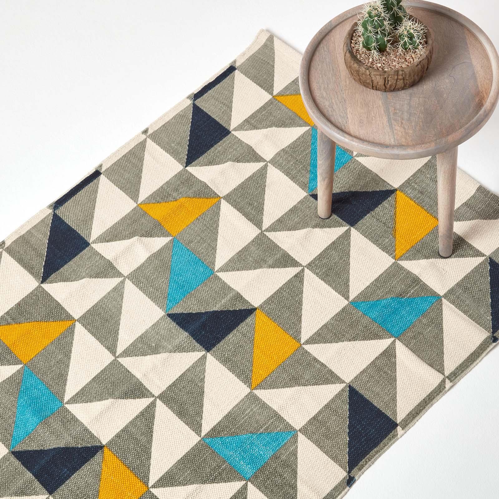 New Small and Extra Large Modern Soft Multi Coloured Geometric Printed Rugs - Picture 2 of 56