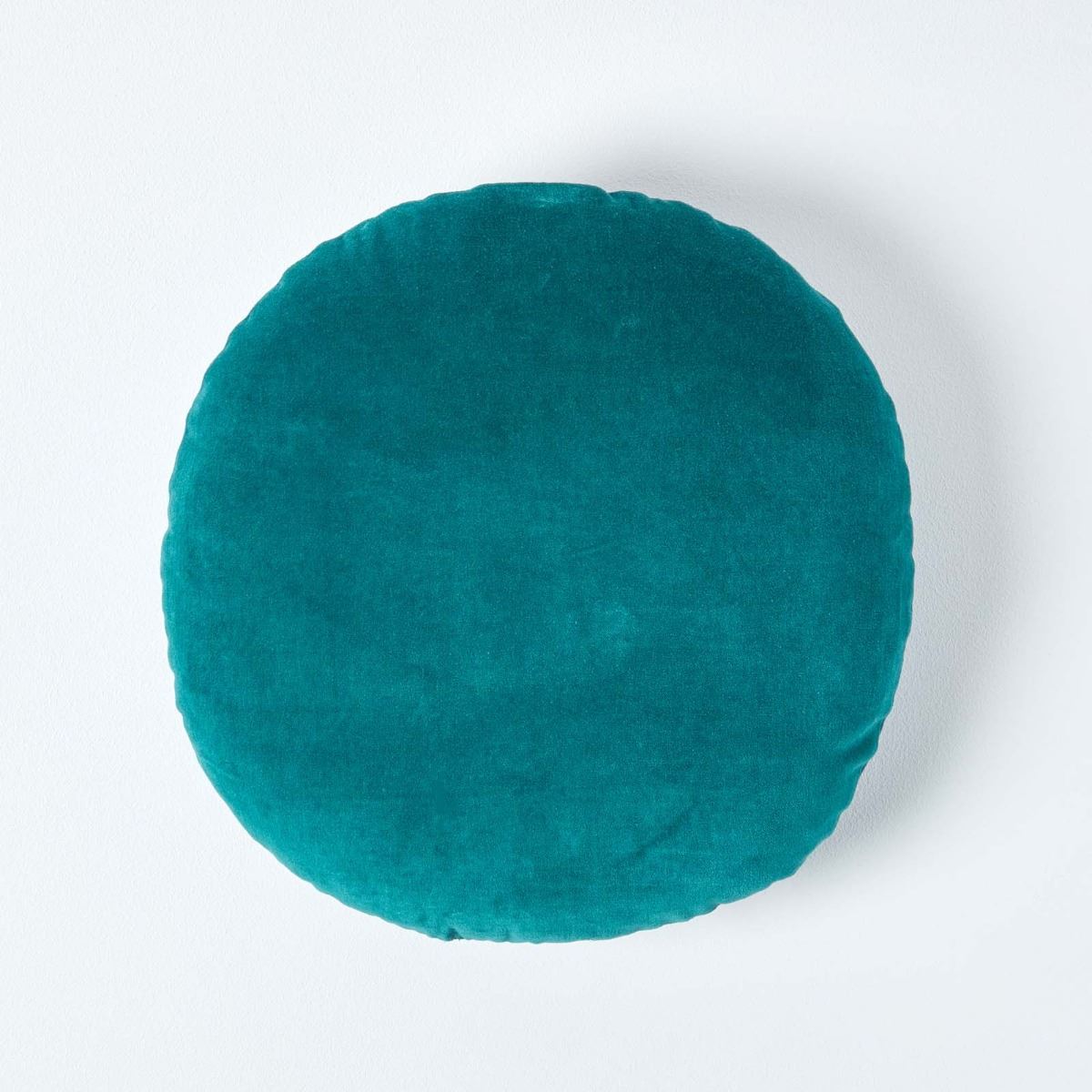 Luxury Super Soft Cotton Round Filled Plain Scatter Cushion, 40cm Diameter - Picture 11 of 26