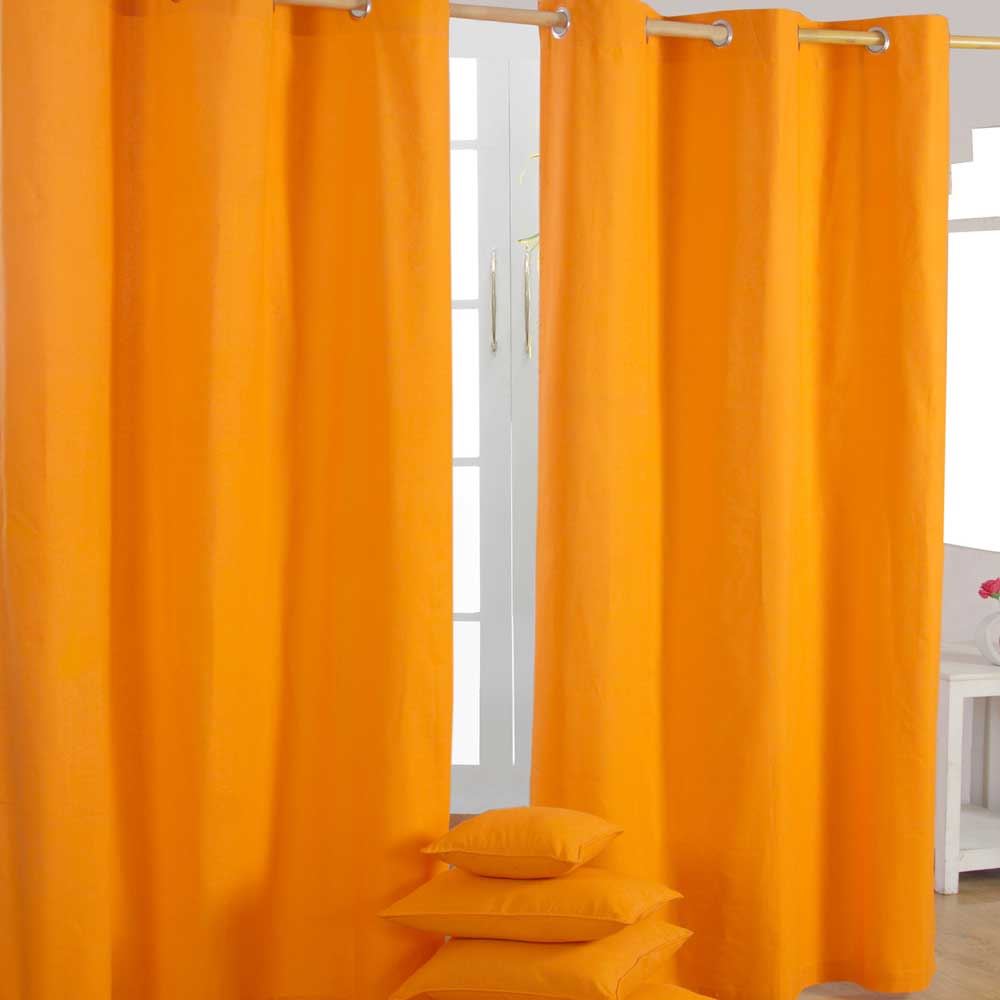 Plain Dyed Heavy Cotton Curtain Eyelet Ready Made Ring Top White, Blue, Grey - Picture 63 of 83