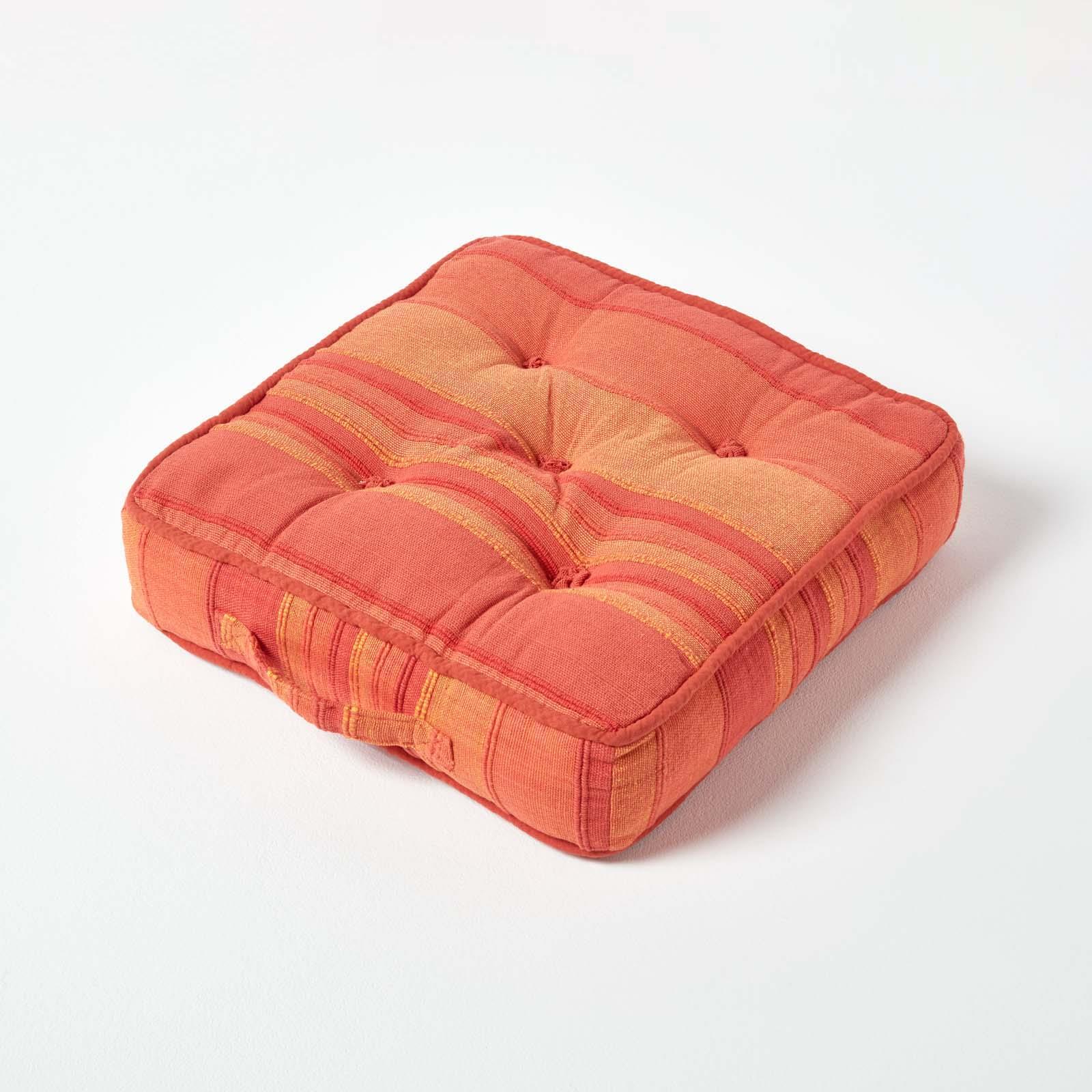 Morocco Striped Floor Cushion Outdoor Garden Dining Booster Seat Pads Square - Picture 38 of 49