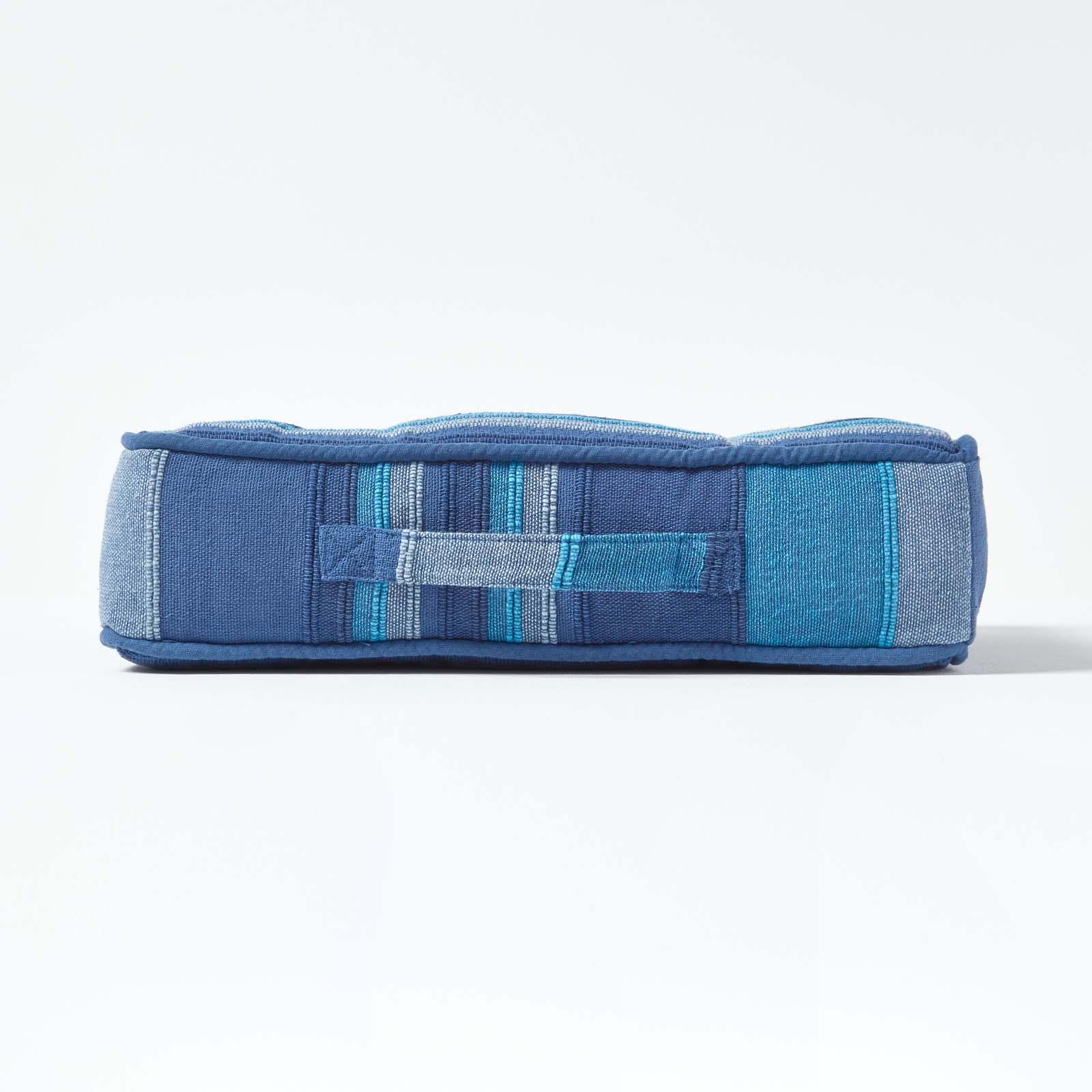 Morocco Striped Floor Cushion Outdoor Garden Dining Booster Seat Pads Square - Picture 12 of 49
