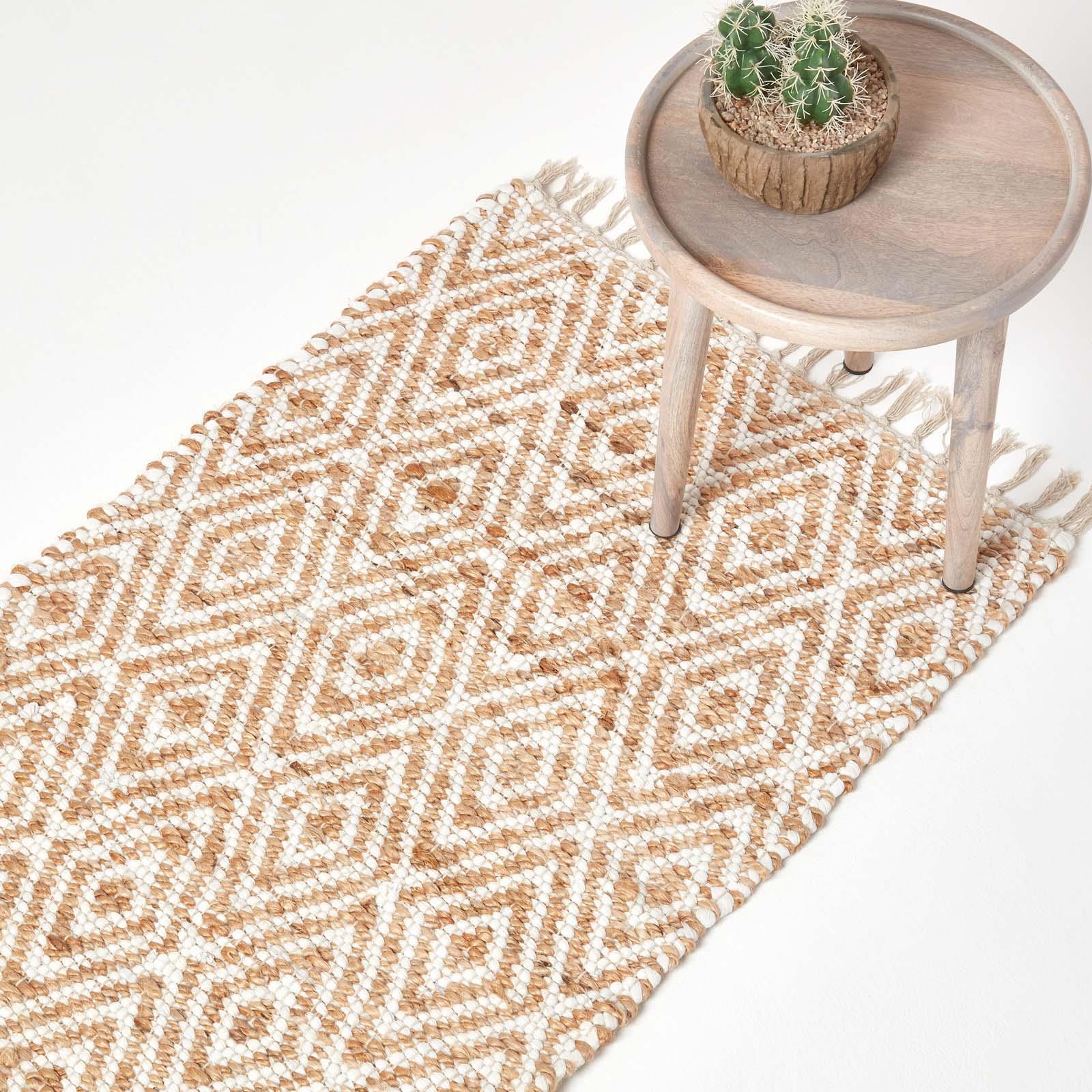 Handwoven Geometric & Checked Pattern Contemorary Style Cotton Hallway Runner - Picture 17 of 36