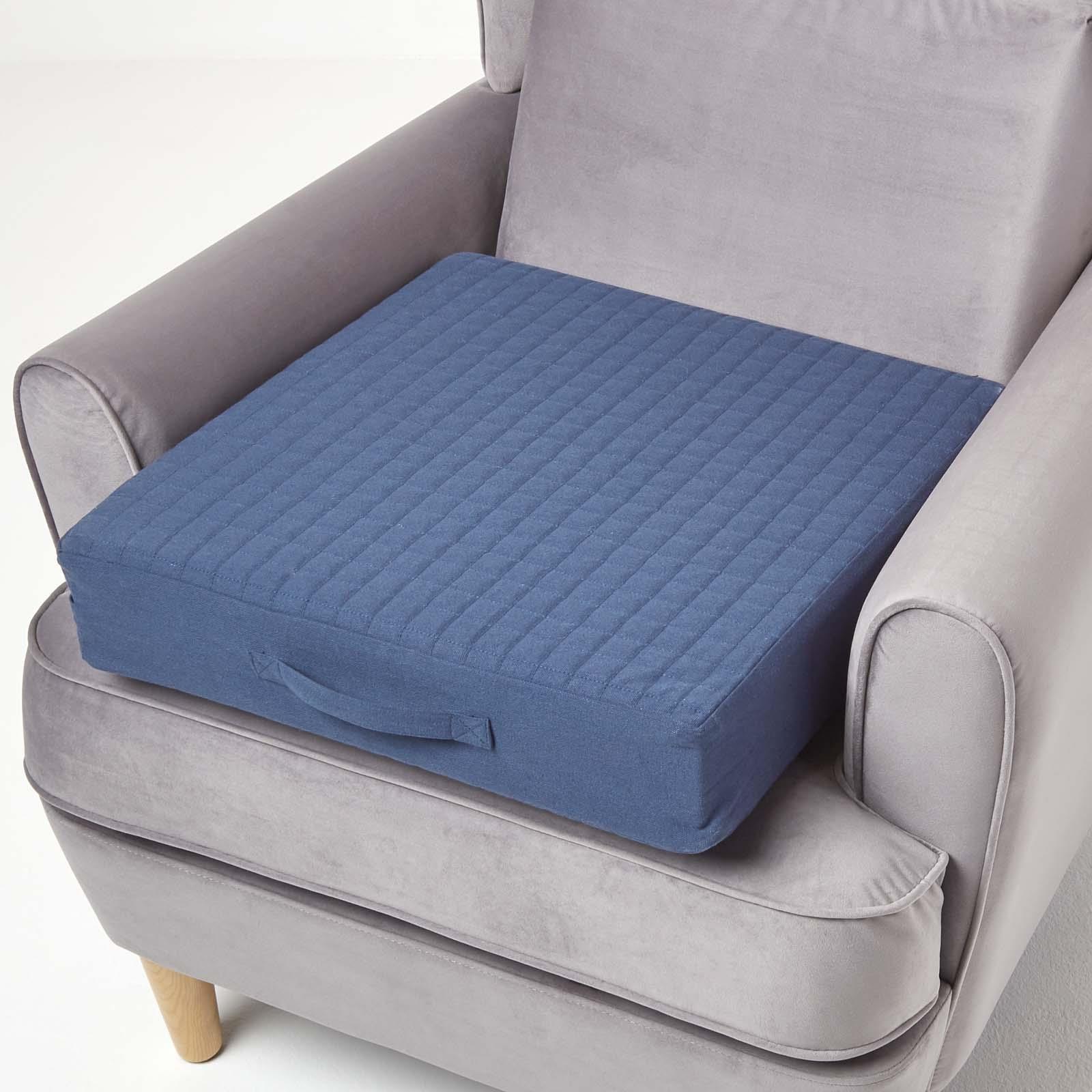 Quilted Armchair Booster Cushion with Removable Cover Firm Orthopaedic Foam - Picture 2 of 43