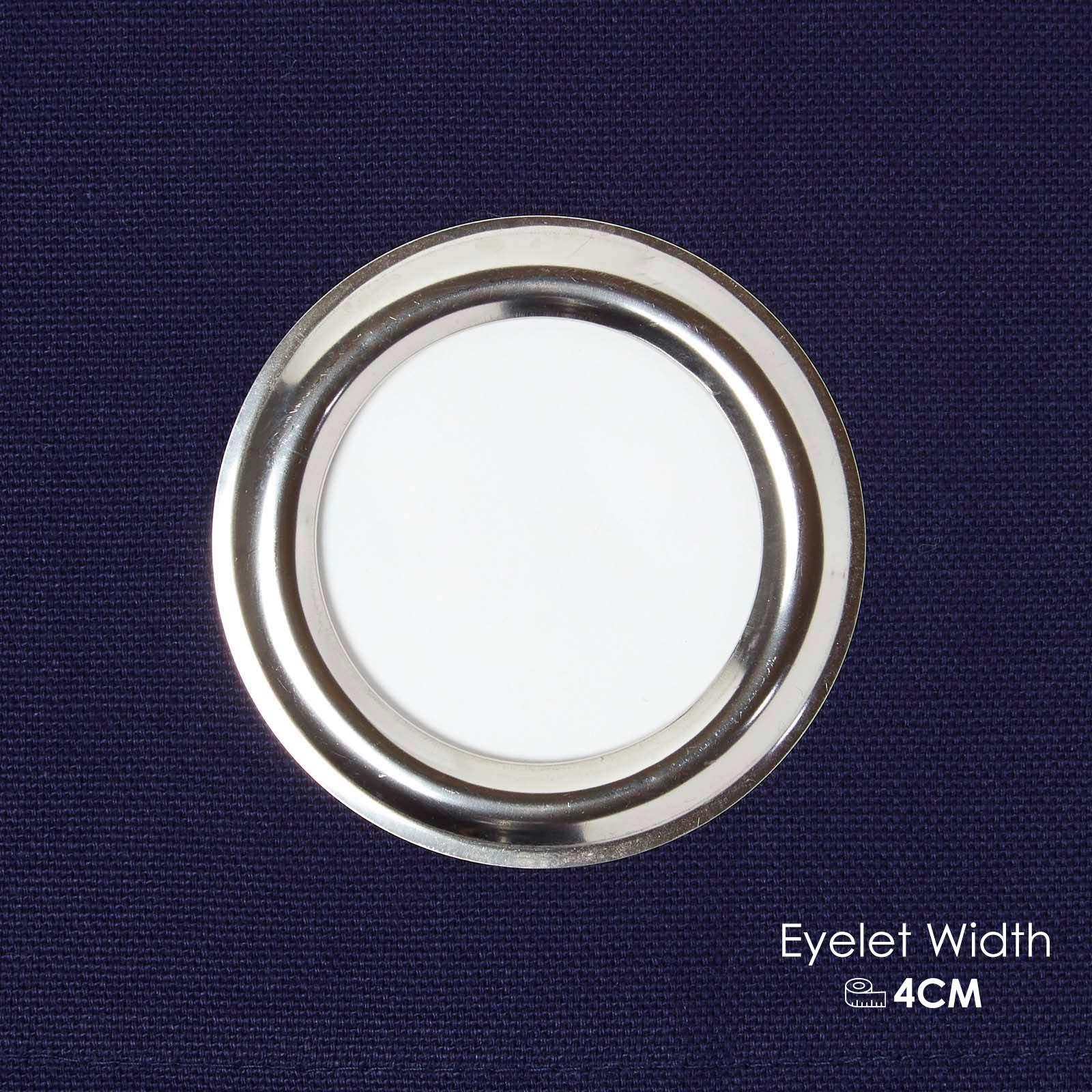 Plain Dyed Heavy Cotton Curtain Eyelet Ready Made Ring Top White, Blue, Grey - Picture 57 of 83
