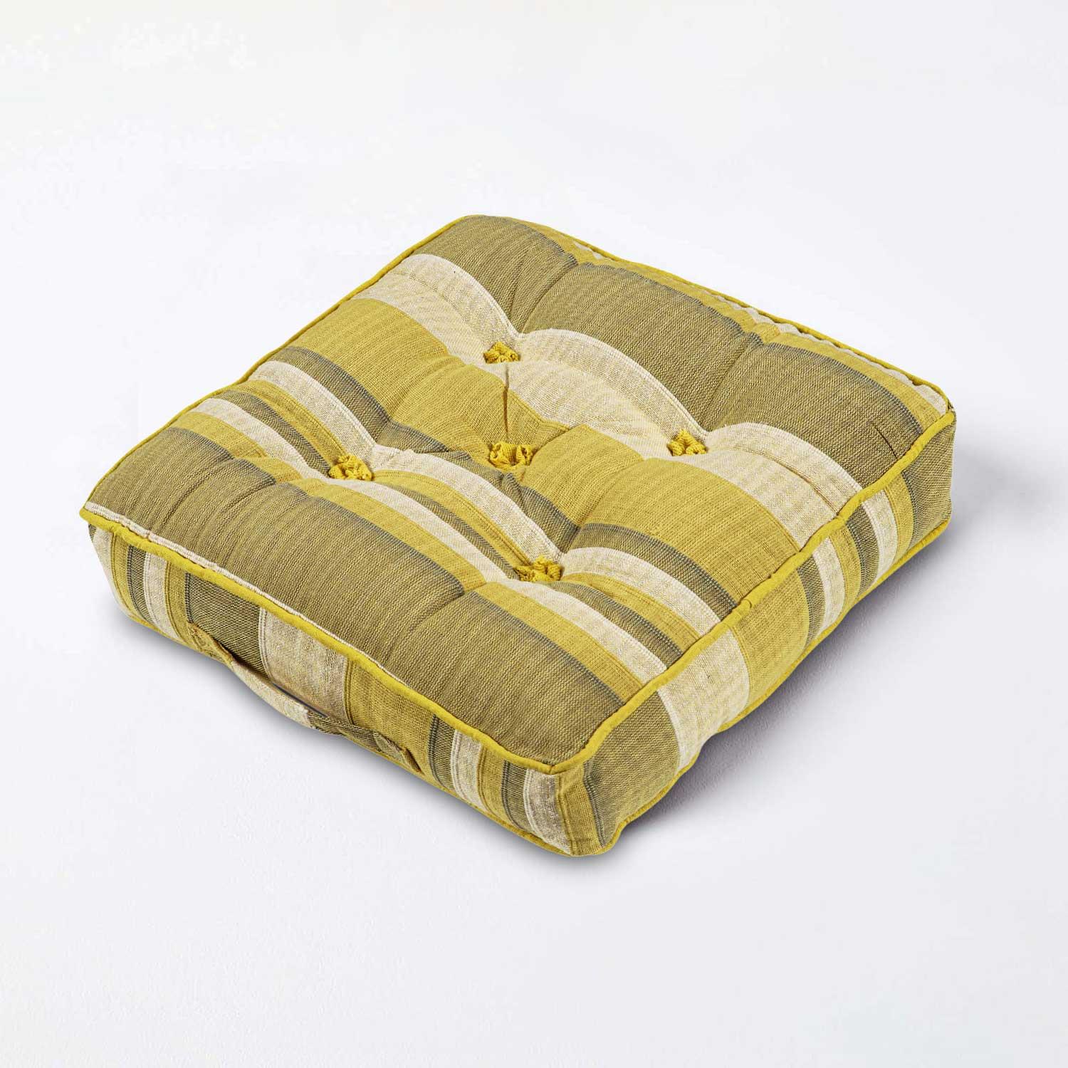 Morocco Striped Floor Cushion Outdoor Garden Dining Booster Seat Pads Square - Picture 44 of 49