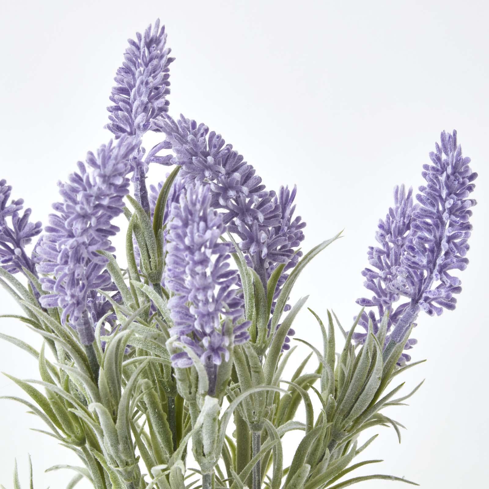 Artificial Lavender Plants in Decorative Vintage Pot for Home/Office