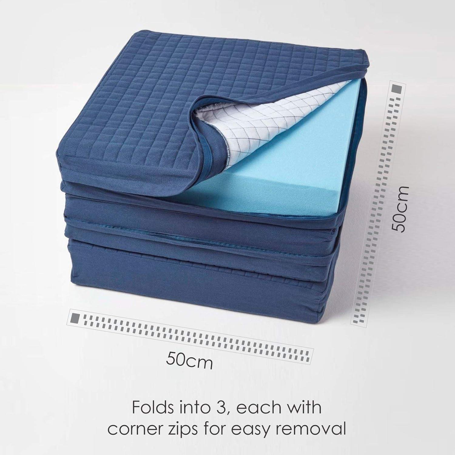 3 Seater Quilted Orthopaedic Booster Cushion Cover with Zip - Picture 26 of 50