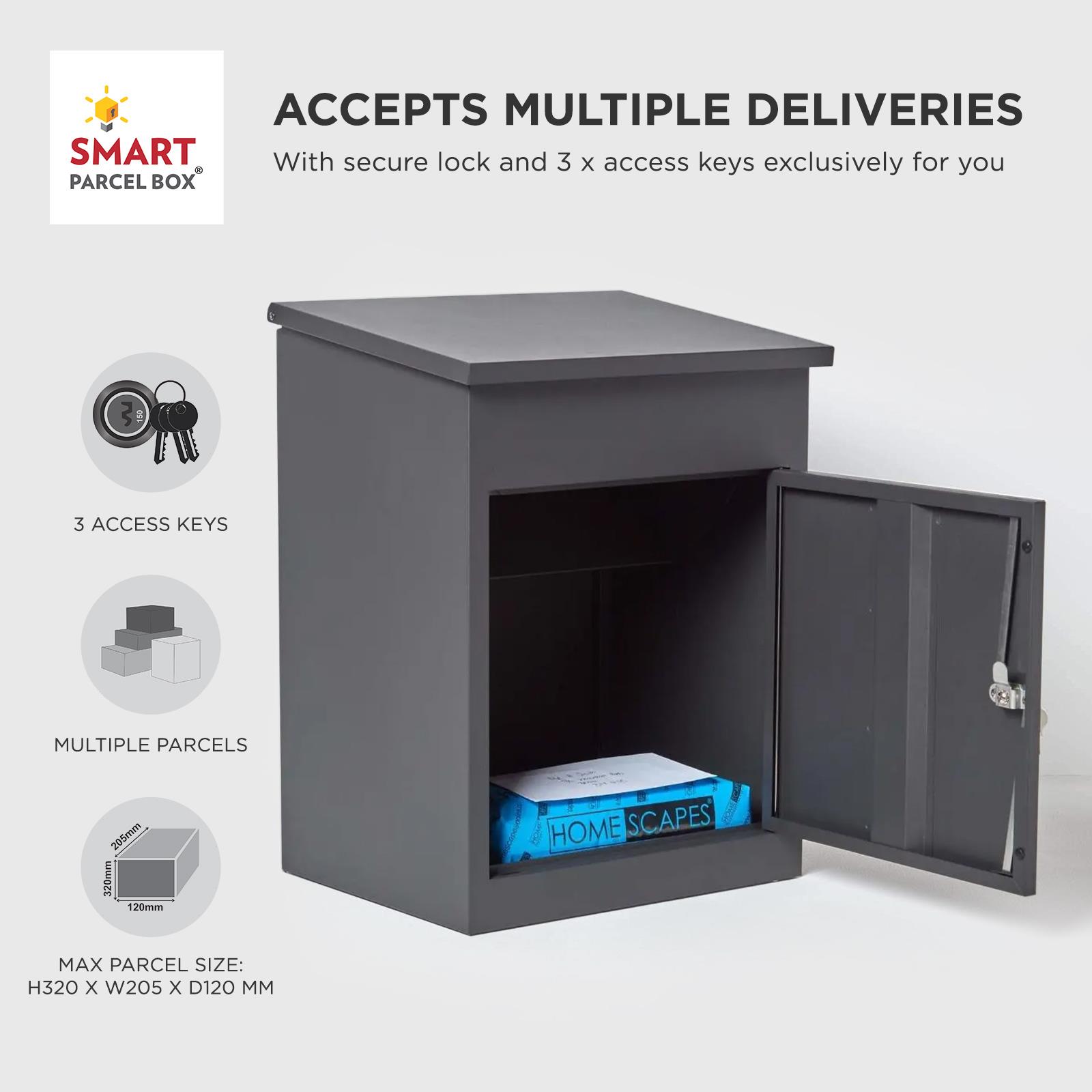 Medium Parcel Delivery Drop Box Lockable Home Storage Letter Post Box - Picture 33 of 64