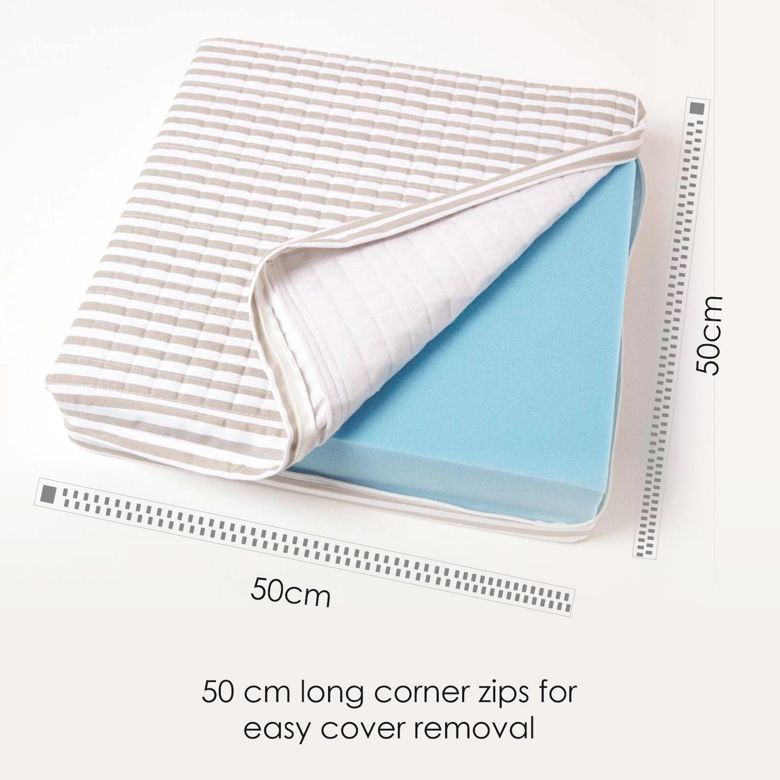 Quilted Armchair Booster Cushion with Removable Cover Firm Orthopaedic Foam - Picture 21 of 43