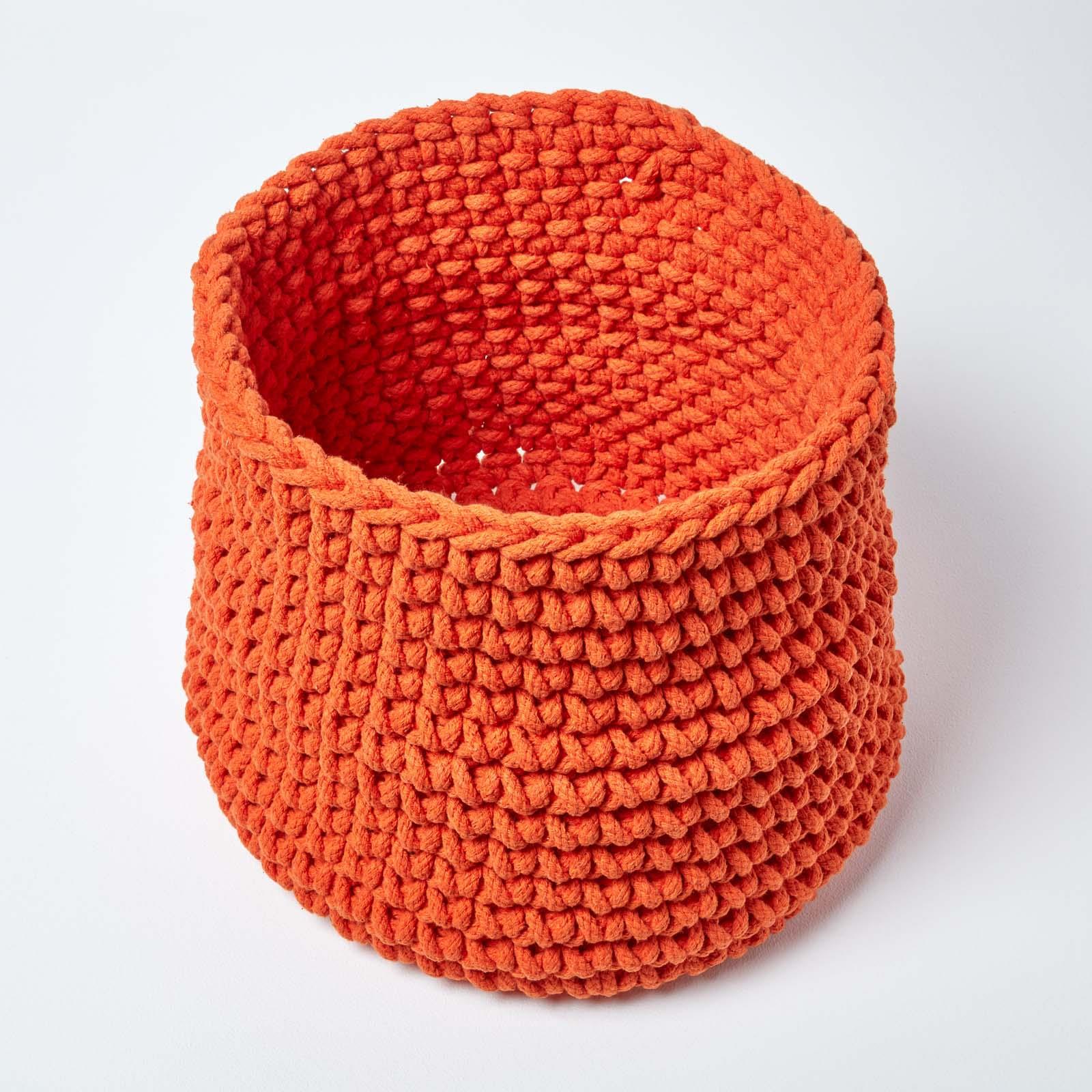 100% Cotton Round Knitted Storage Basket Books & Cloths Storage Handmade Basket - Picture 90 of 135