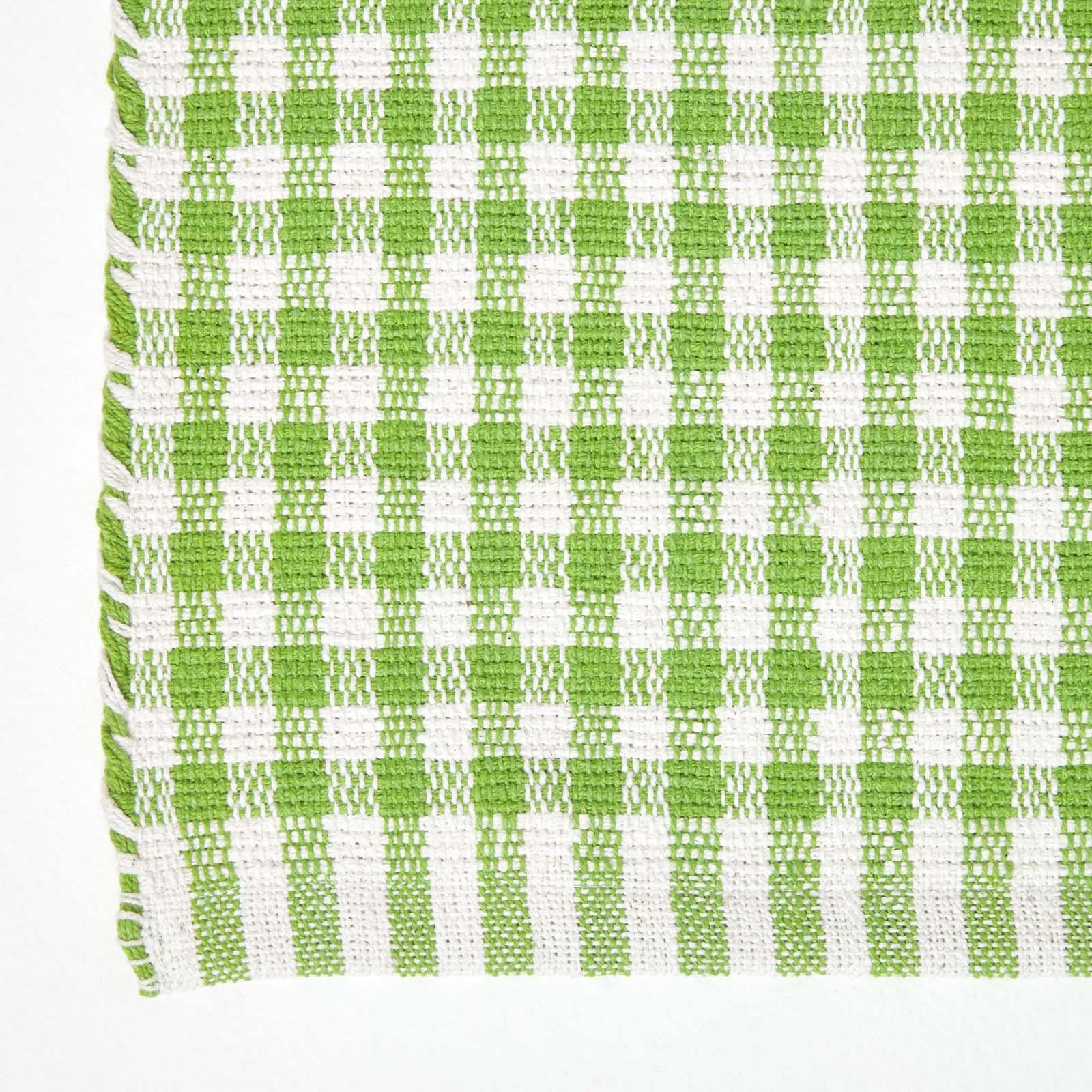 Cotton Gingham Rugs Pink Blue Beige Green Orange Carpet Kids Bath Mats - Picture 20 of 43